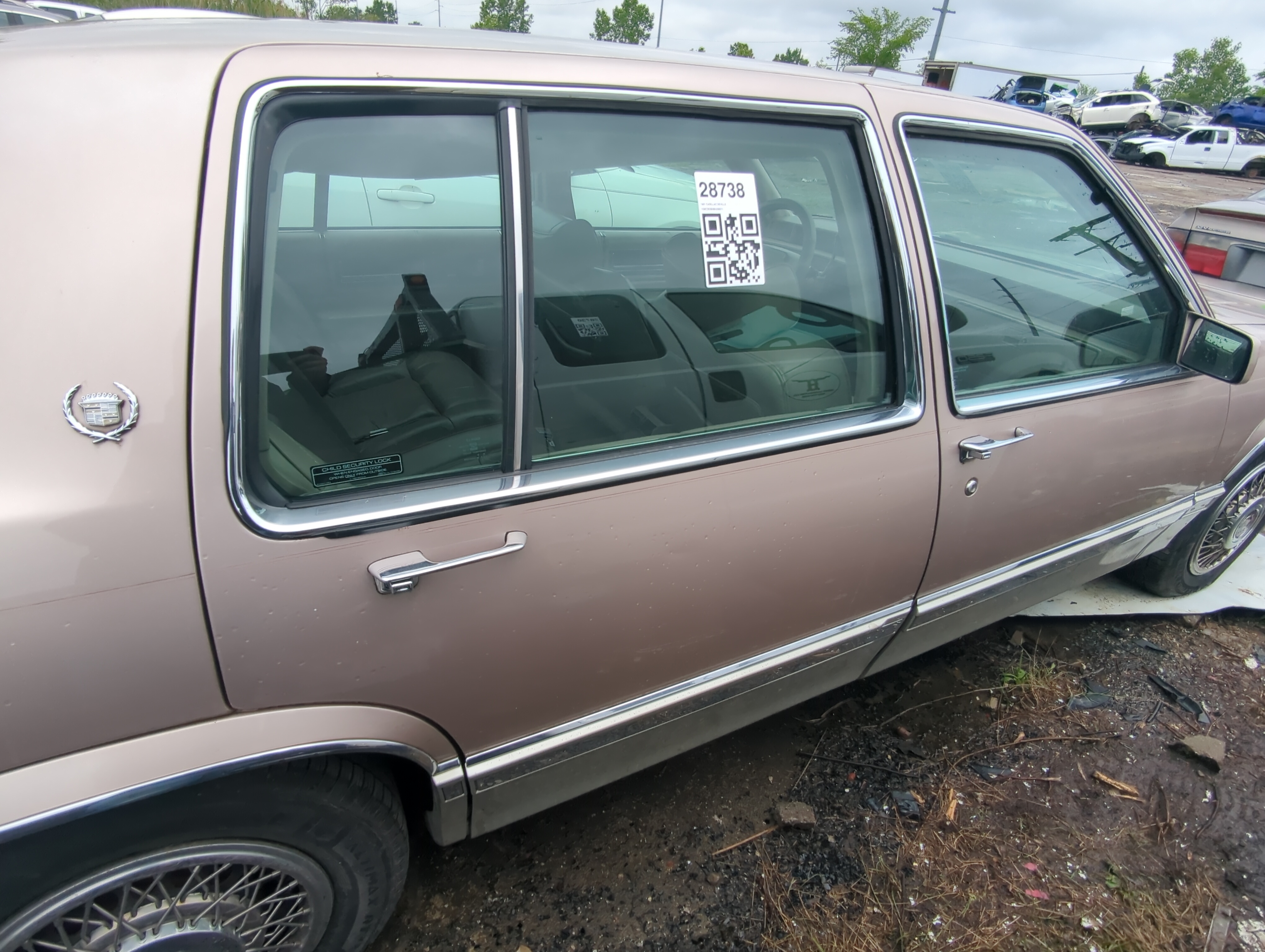Picture of 1991 Cadillac Deville Passenger Rear Door Oem 1022210