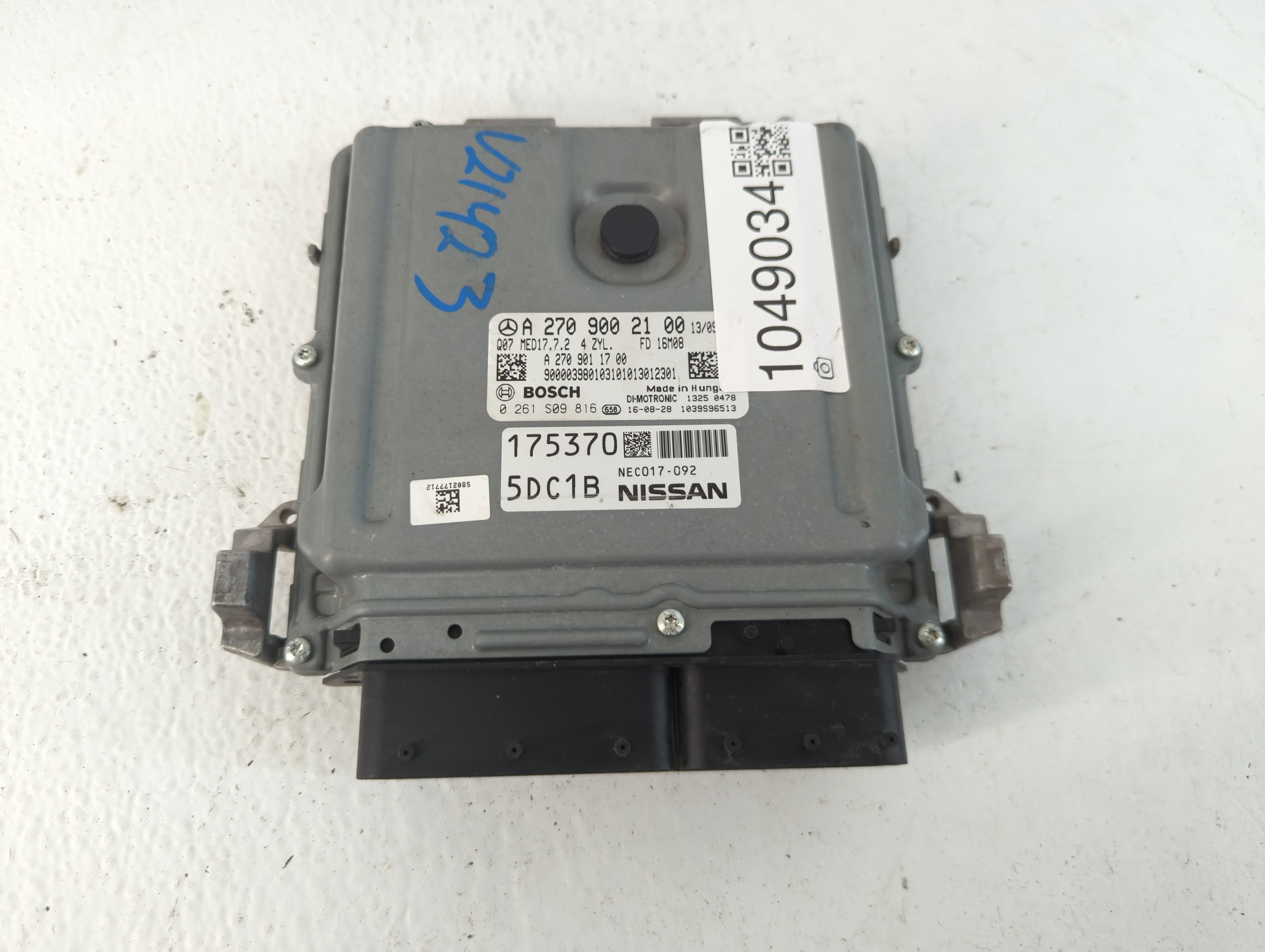 2017-2019 Infiniti Qx30 Engine Control Computer Ecu Pcm Ecm Pcu Oem 1049034 - Oemusedautoparts1.com