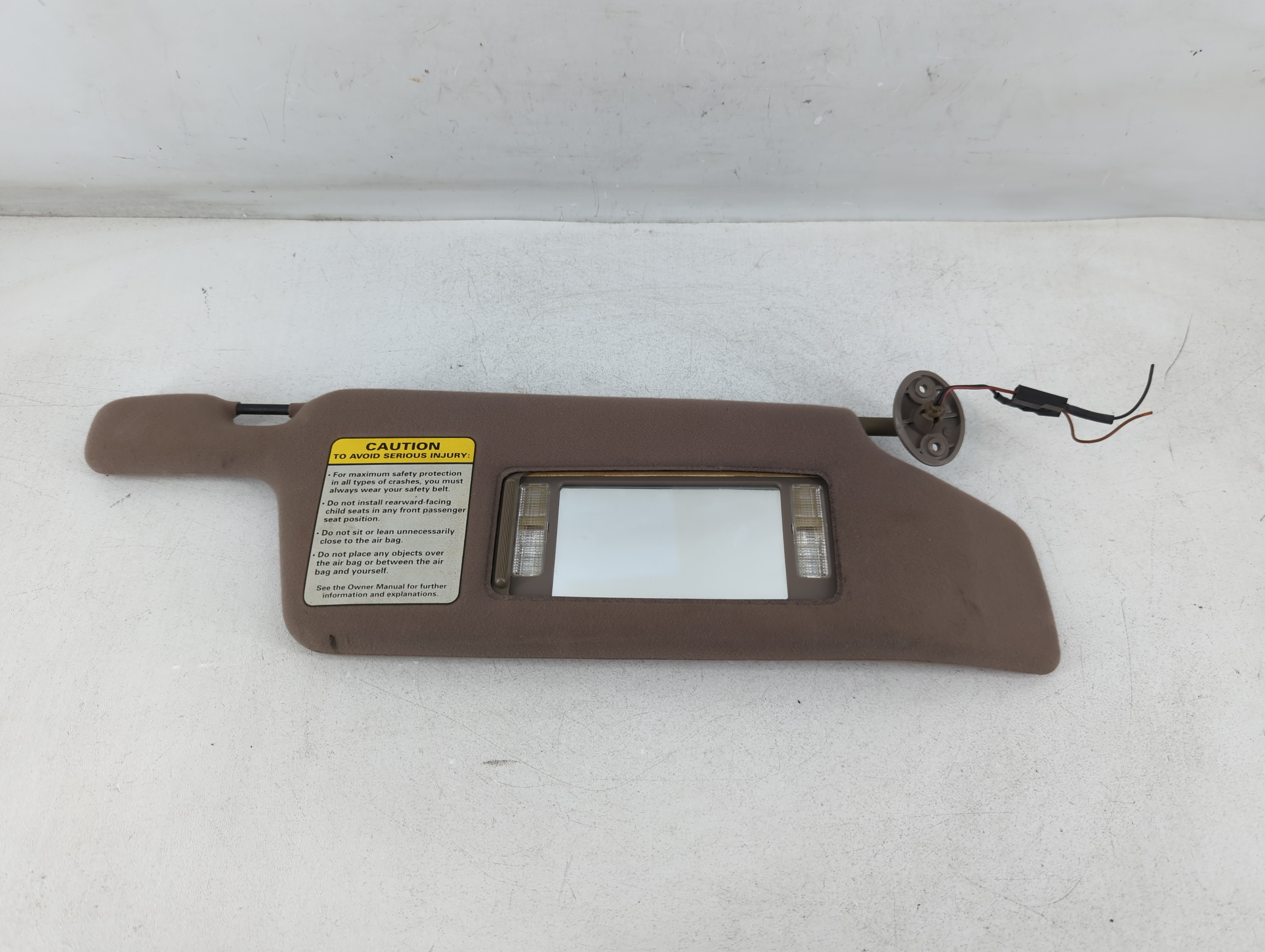 Picture of 1995 Ford Contour Driver Sun Visor Mirror Left Sunvisor Beige 1050826