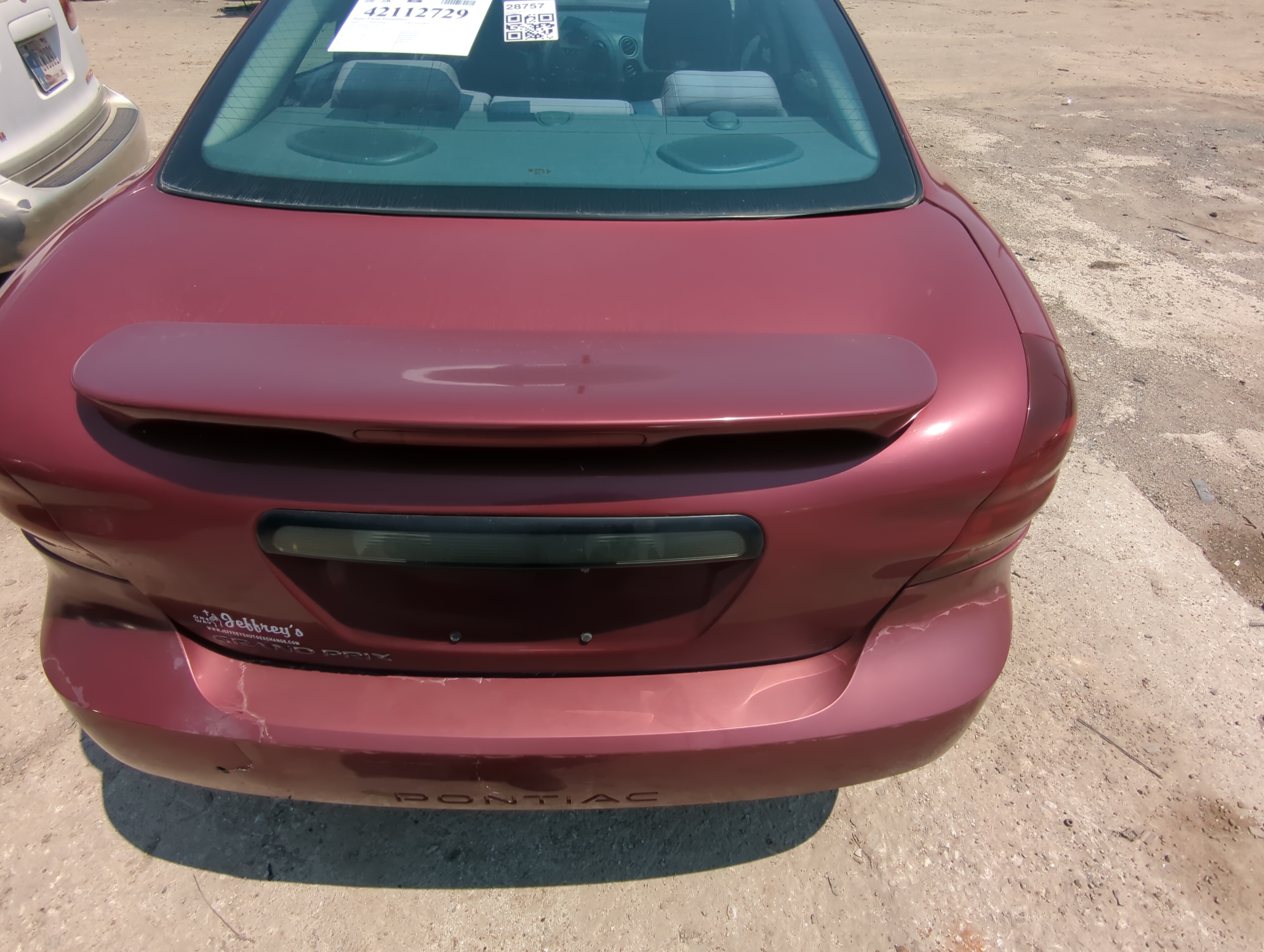 2005-2008 Pontiac Grand Prix Trunk/decklid/hatch/tailgate Oem 1050954 - Oemusedautoparts1.com