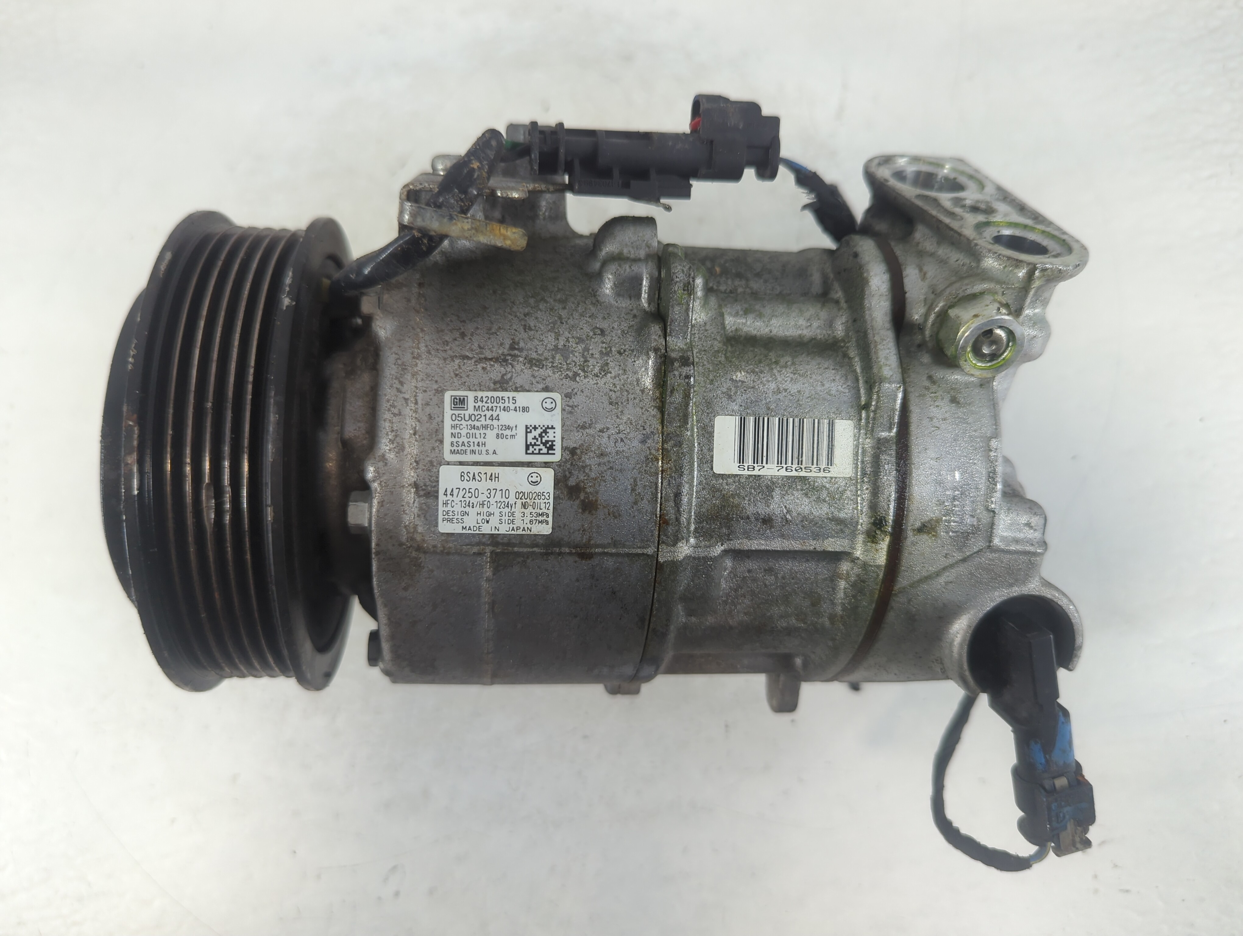 2017-2017 Chevrolet Camaro Air Conditioning A/c Ac Compressor Oem 1052914 - Oemusedautoparts1.com