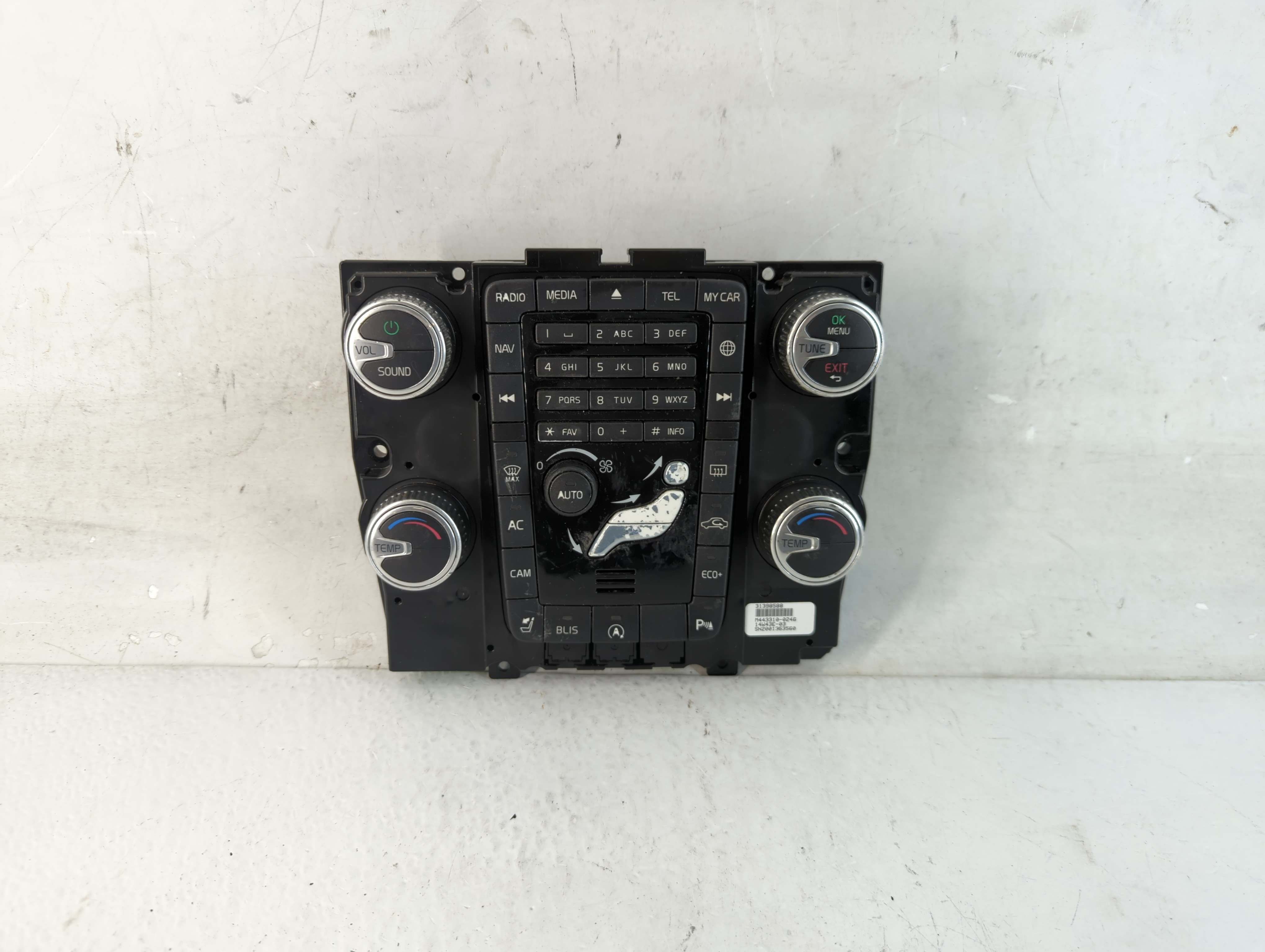 2015 Volvo S60 Ac Heater Climate Control M443310-0246|31398588 1052920 - Oemusedautoparts1.com