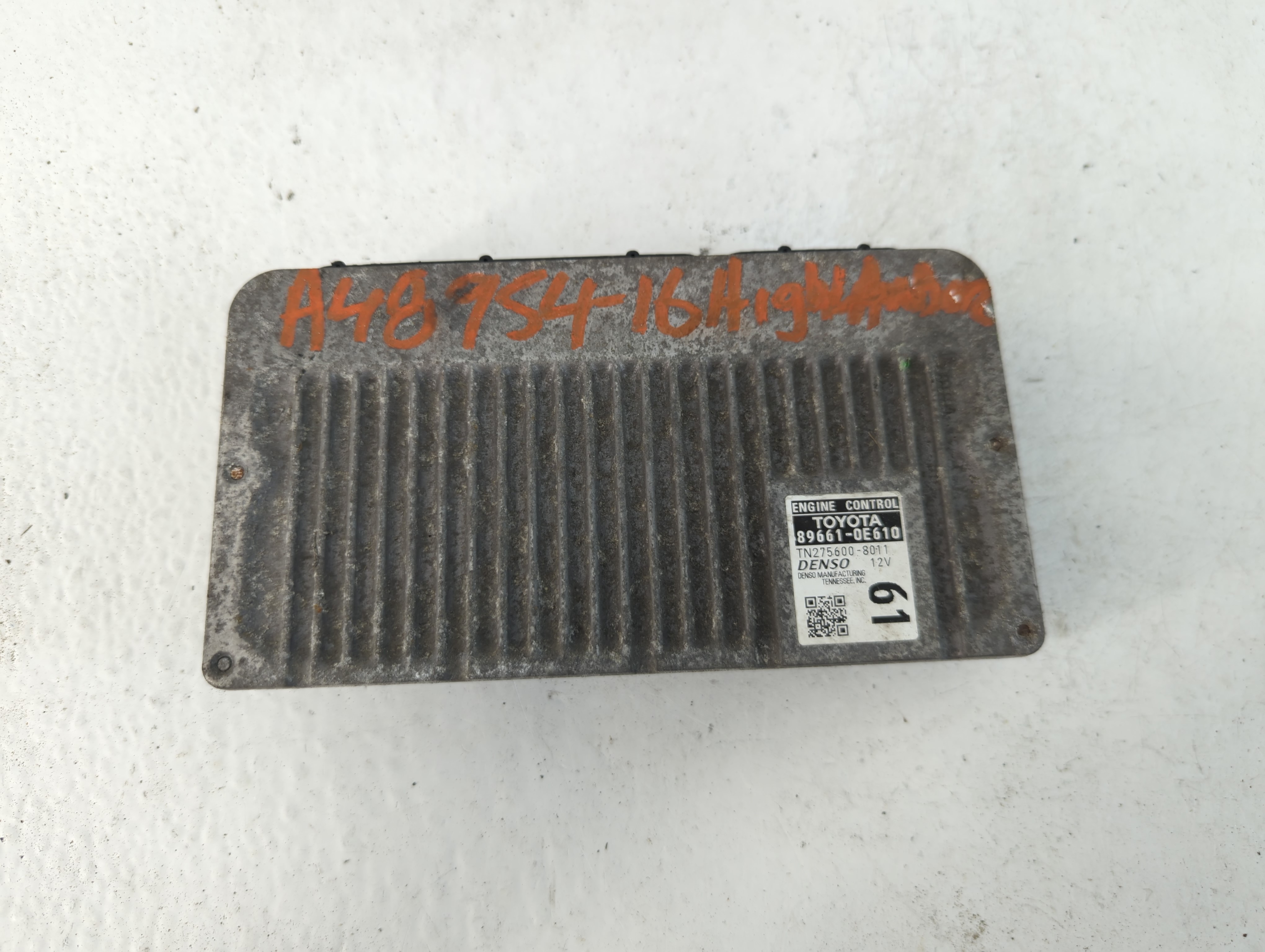 2016-2016 Toyota Highlander Engine Control Computer Ecu Pcm Ecm Pcu Oem 1056873 - Oemusedautoparts1.com