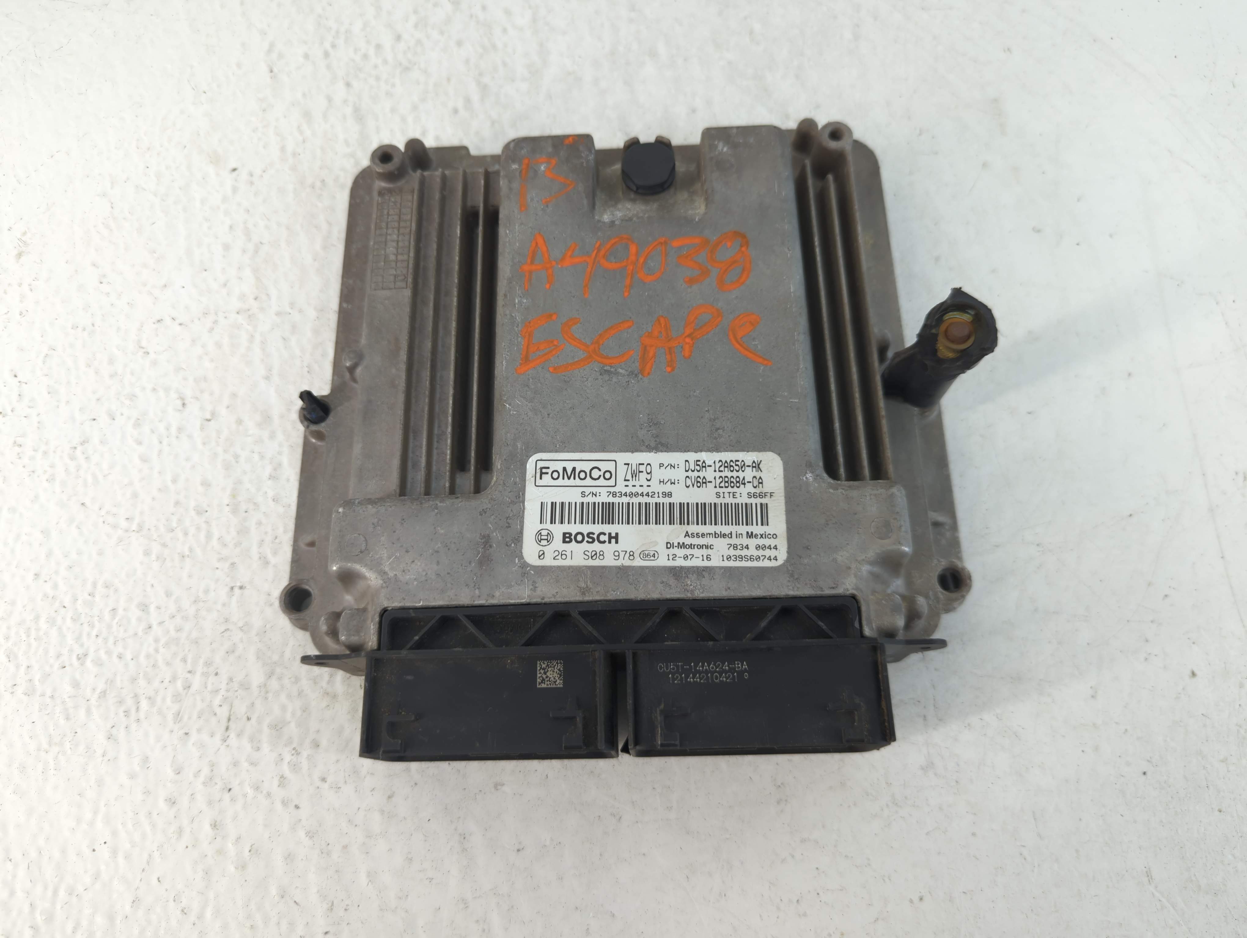 2013-2016 Ford Escape Engine Control Computer Ecu Pcm Ecm Pcu Oem 1057534 - Oemusedautoparts1.com
