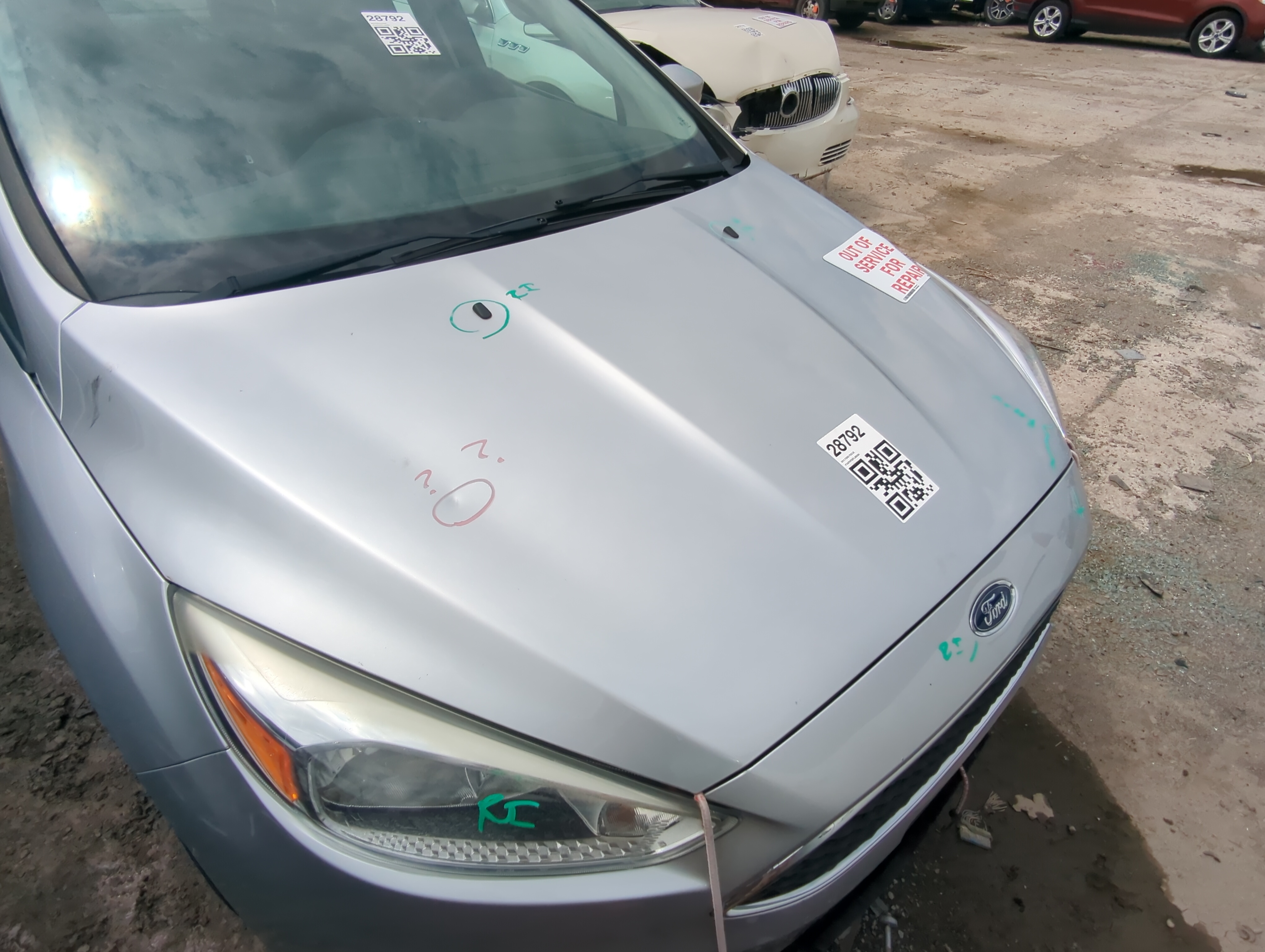 2015-2018 Ford Focus Hood Oem 1060048 - Oemusedautoparts1.com