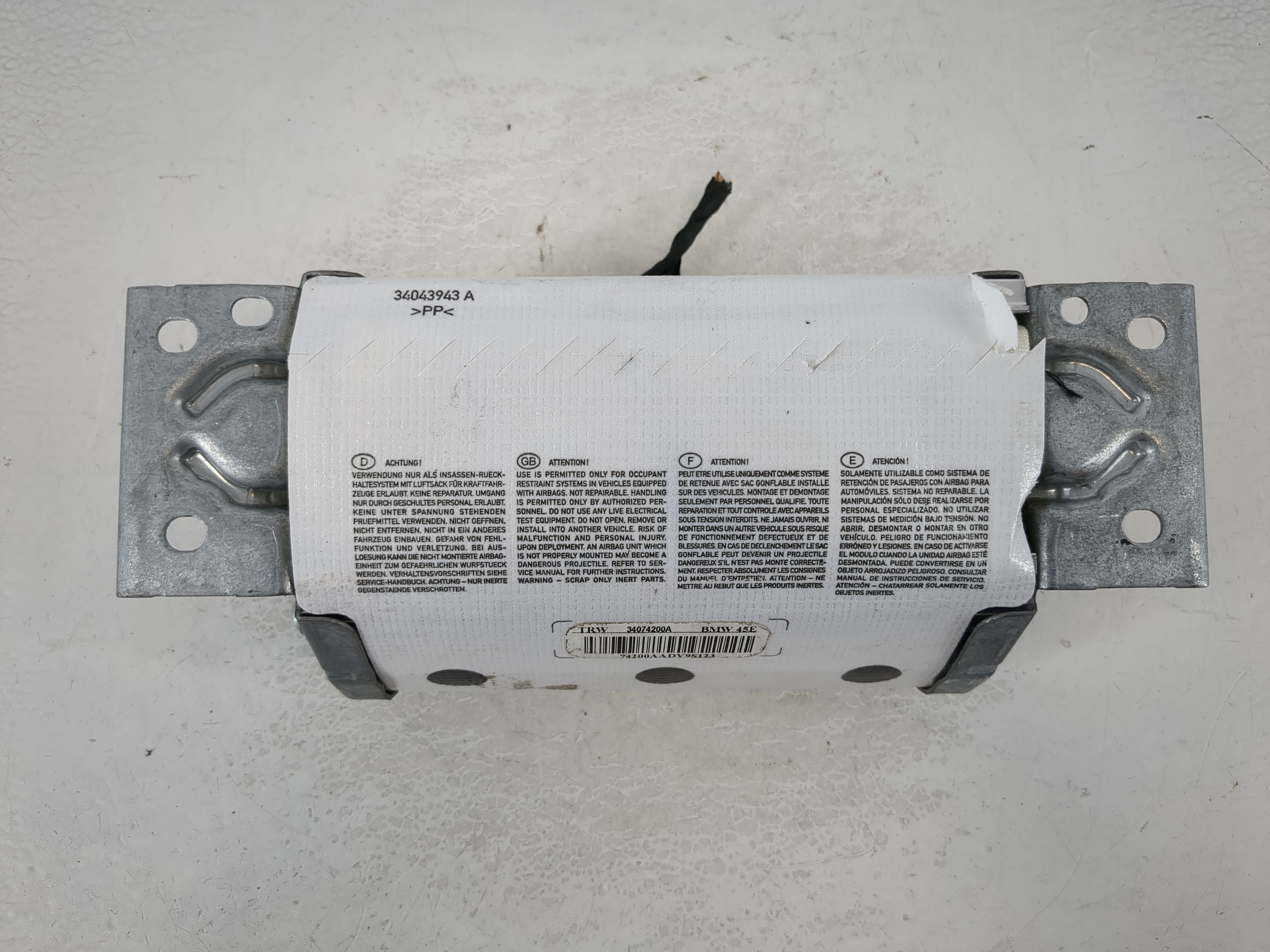Picture of 2007-2013 Bmw 328i Air Bag Passenger Right Dashboard Oem 1063614