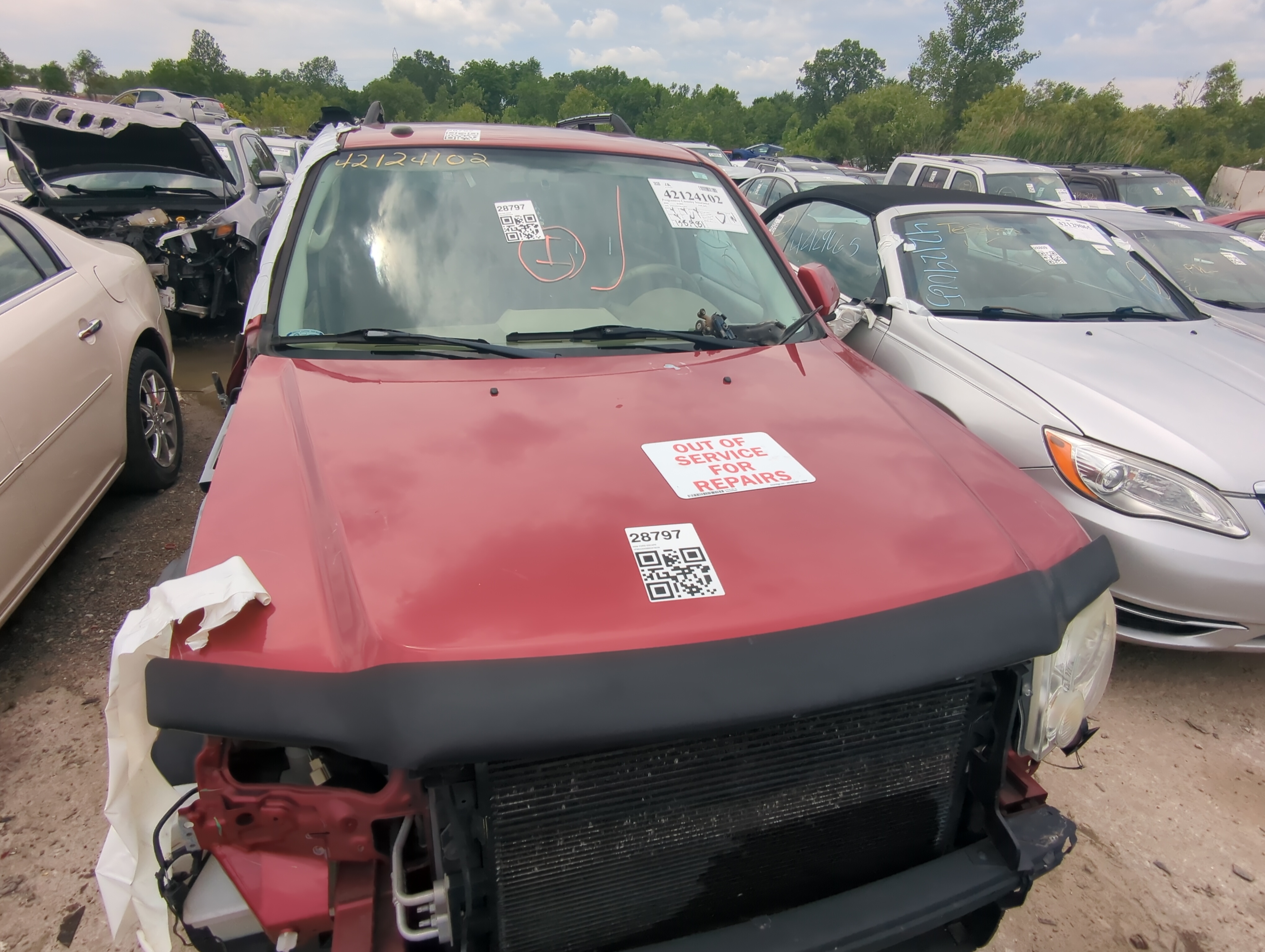 2008-2012 Ford Escape Hood Oem 1067907 - Oemusedautoparts1.com