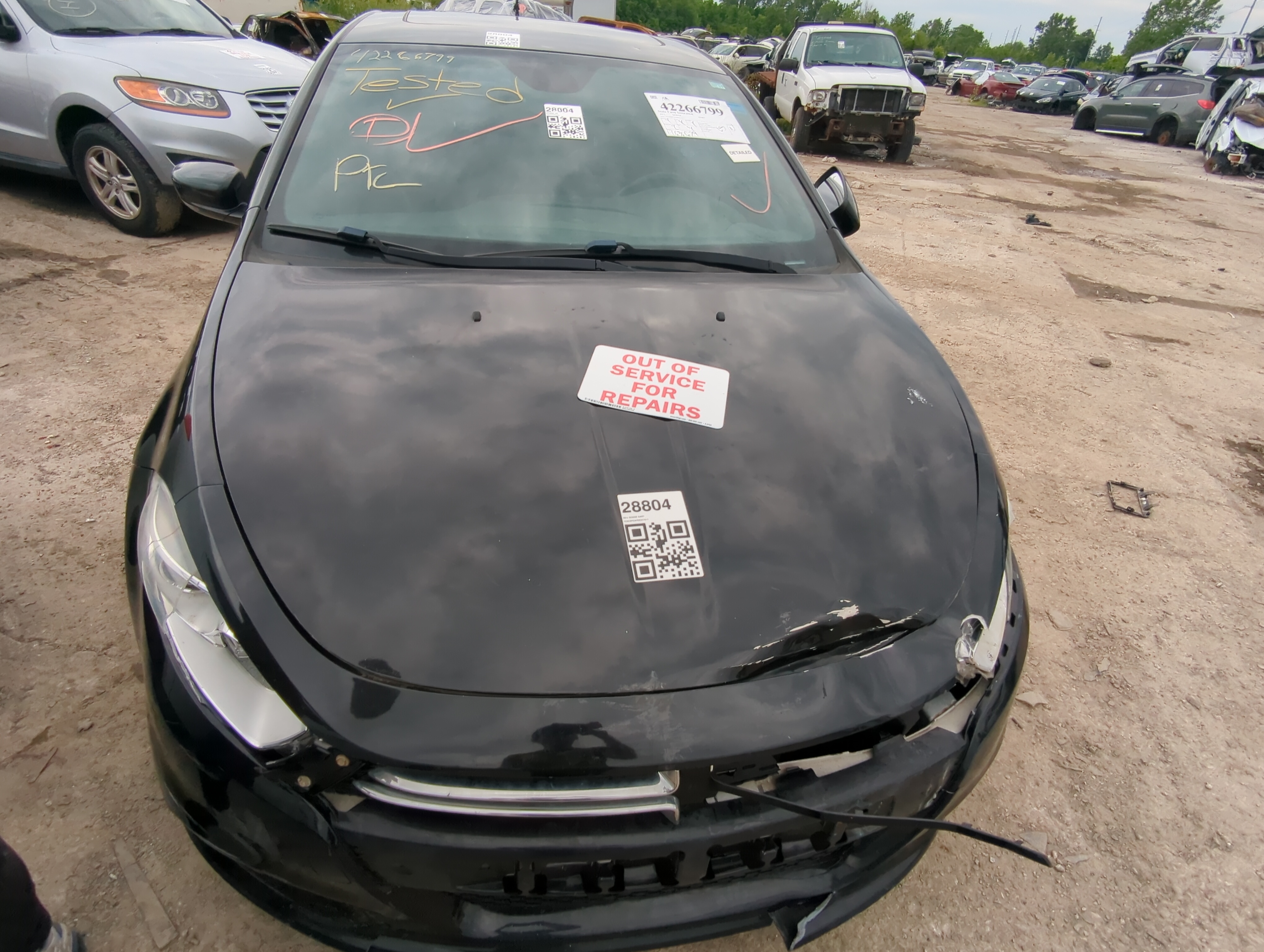 2013-2016 Dodge Dart Hood Oem 1070810 - Oemusedautoparts1.com