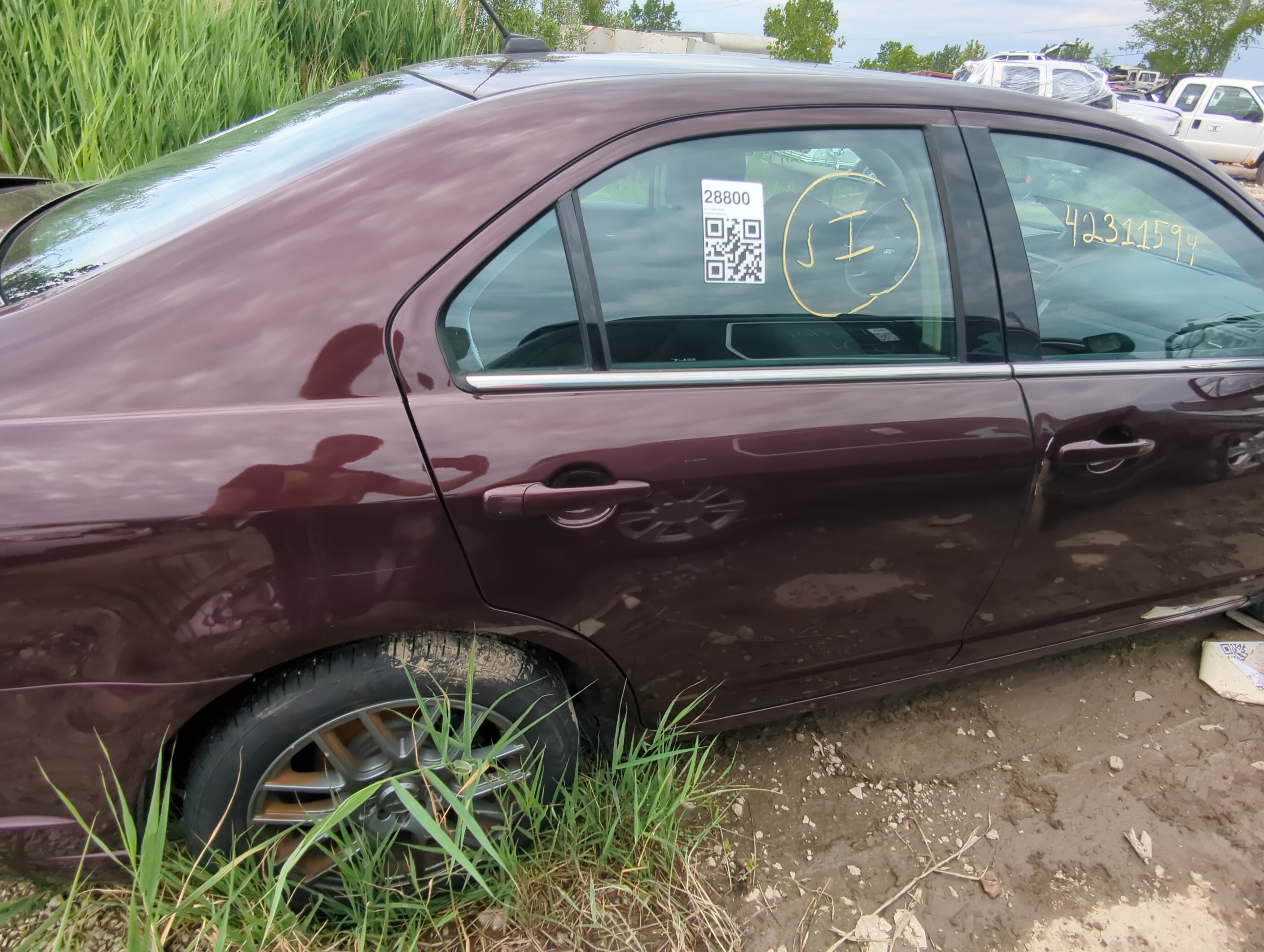 2006-2012 Ford Fusion Passenger Rear Door Oem 1071276 - Oemusedautoparts1.com