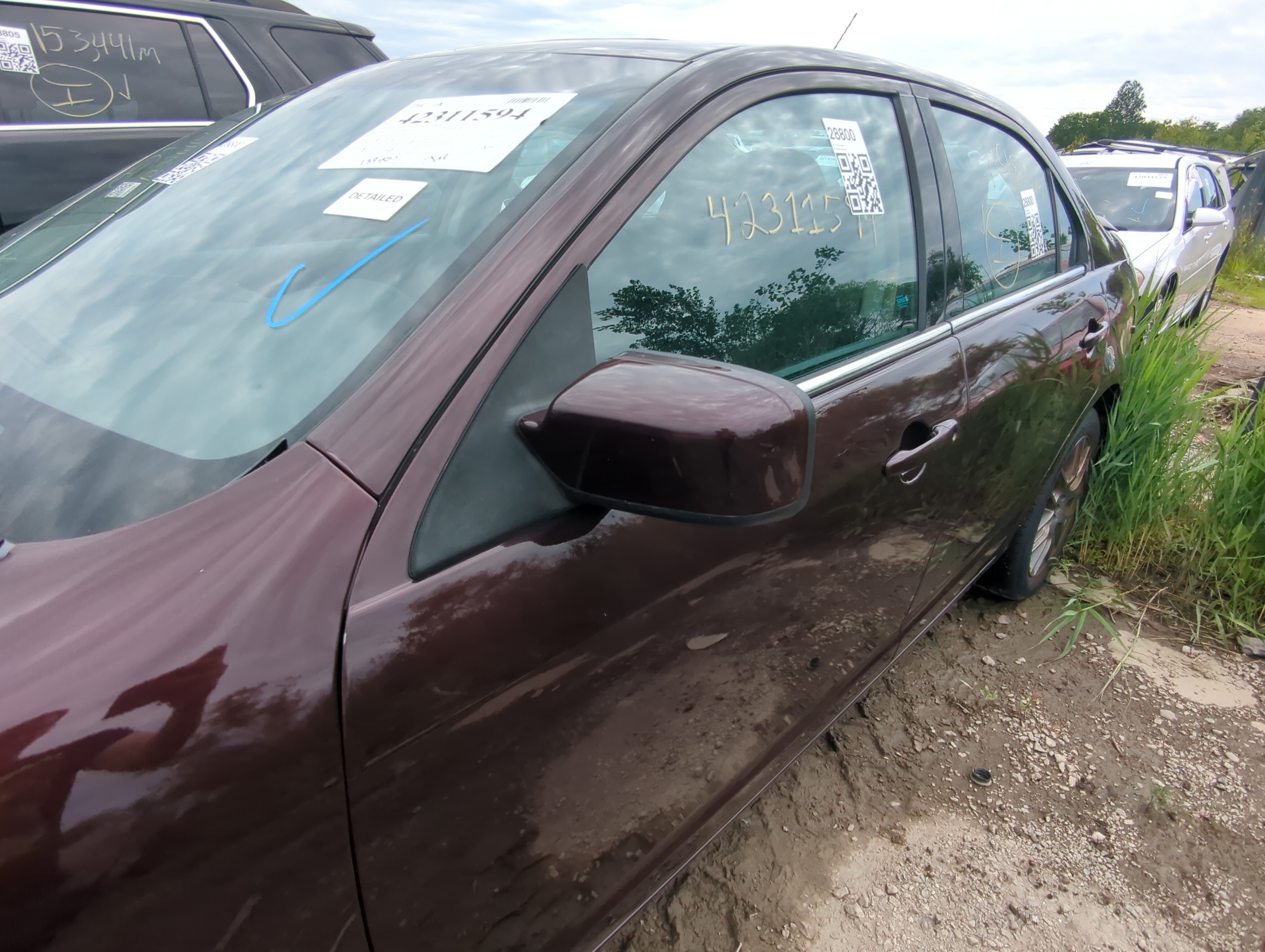 2011-2012 Ford Fusion Driver Left Side View Power Door Mirror Red 1071323 - Oemusedautoparts1.com