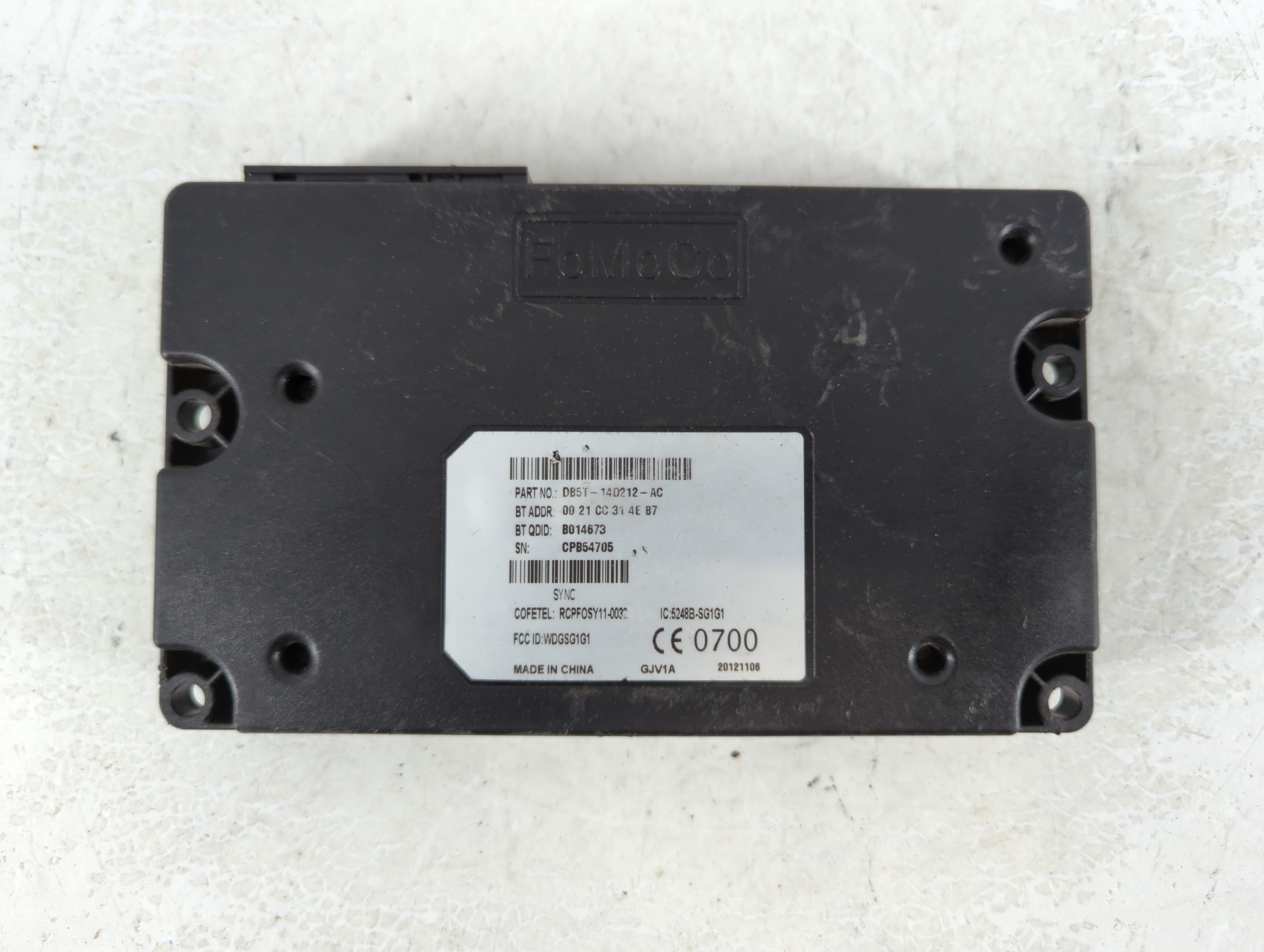 2014-2014 Ford Focus Communication Control Module Db5t-14d212-ac 1071526 - Oemusedautoparts1.com