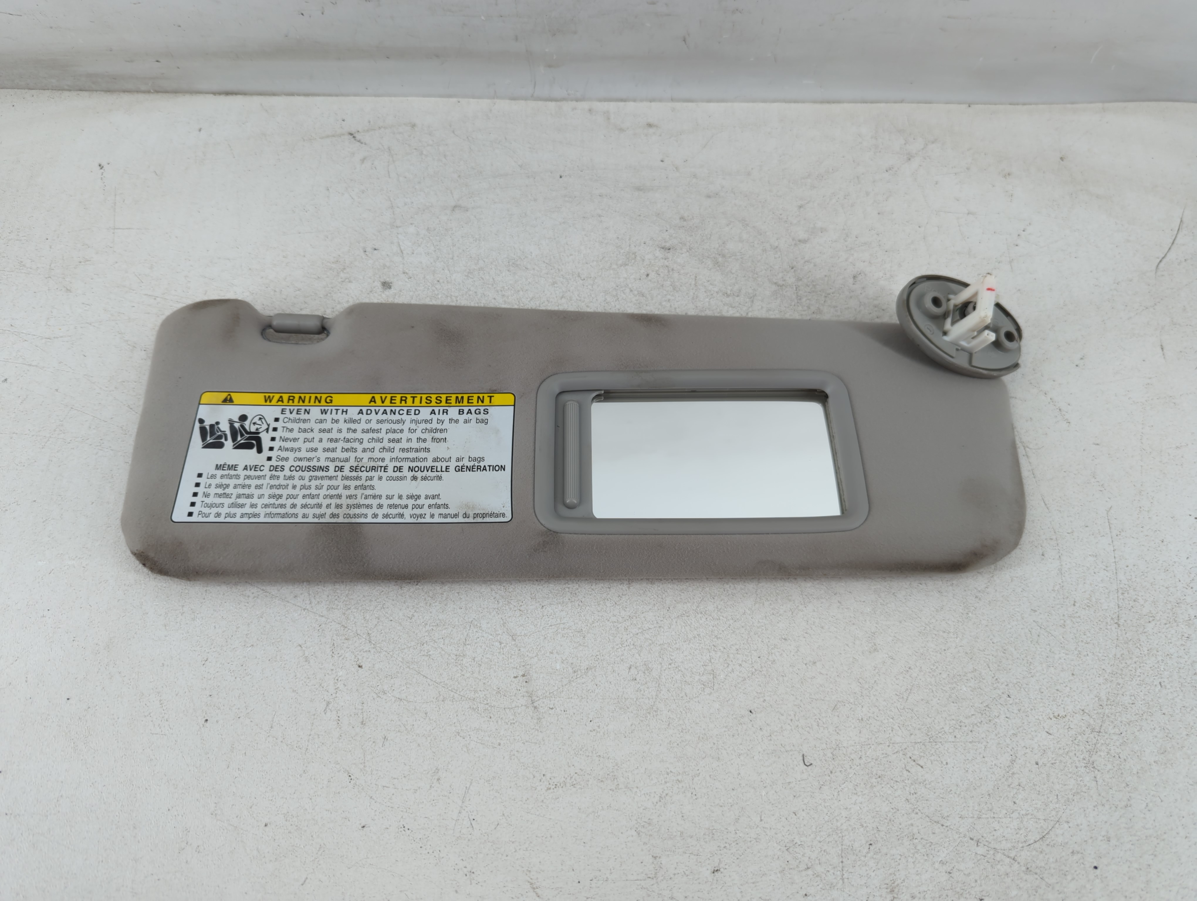2007-2009 Lexus Es350 Passenger Sun Visor Mirror Right Sunvisor Gray 1071749 - Oemusedautoparts1.com