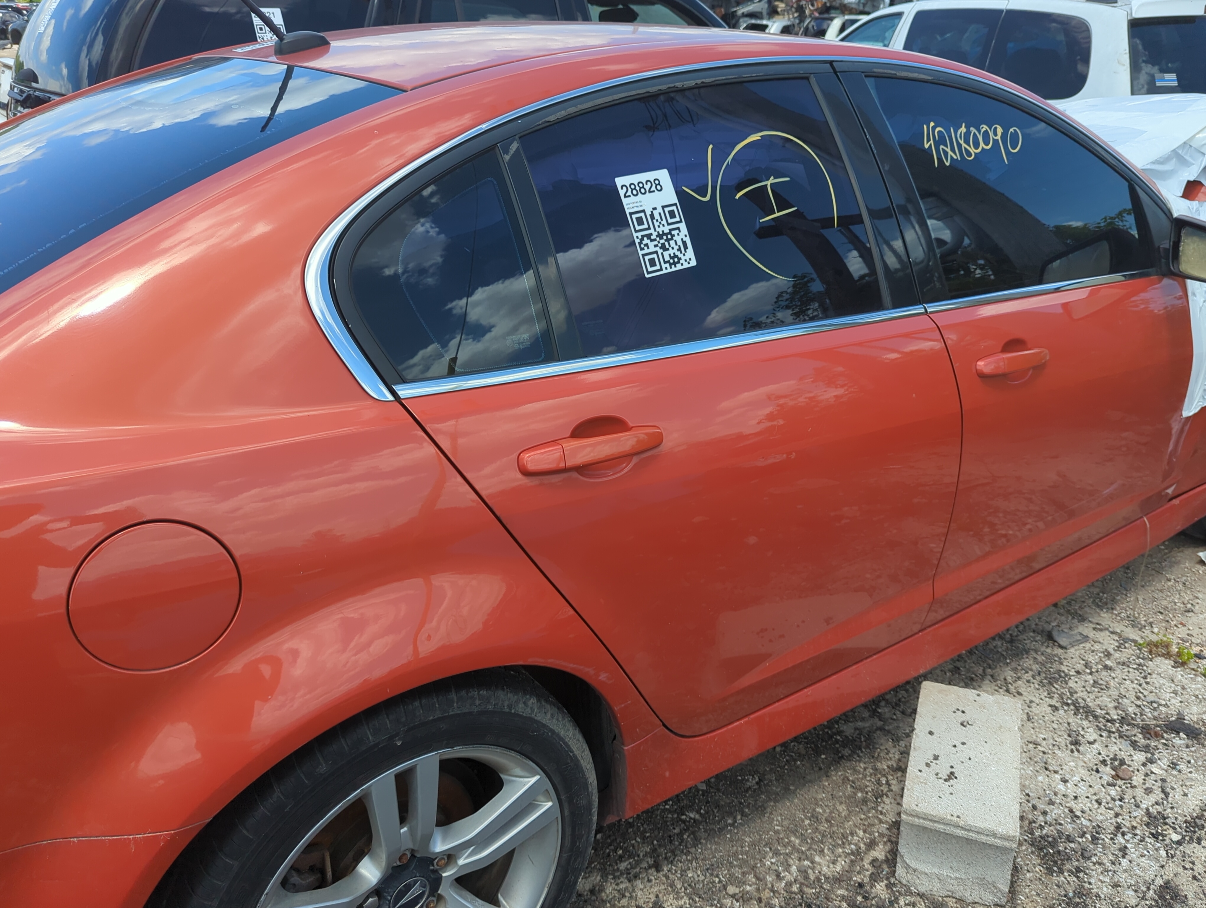 Picture of 2008-2009 Pontiac G8 Passenger Rear Door Oem 1075586