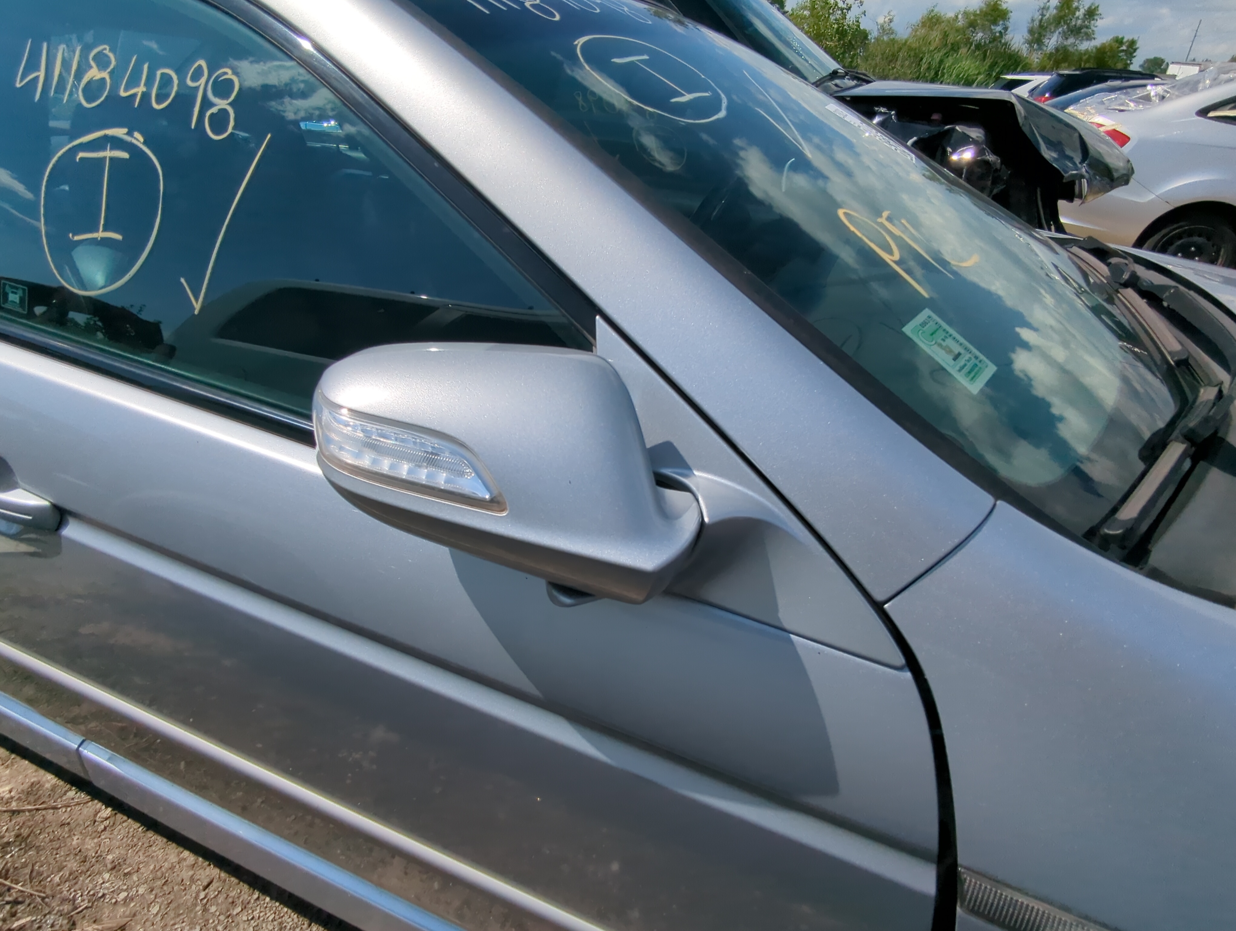 2007-2008 Acura Tl Passenger Right Side View Power Door Mirror Grey 1077518 - Oemusedautoparts1.com