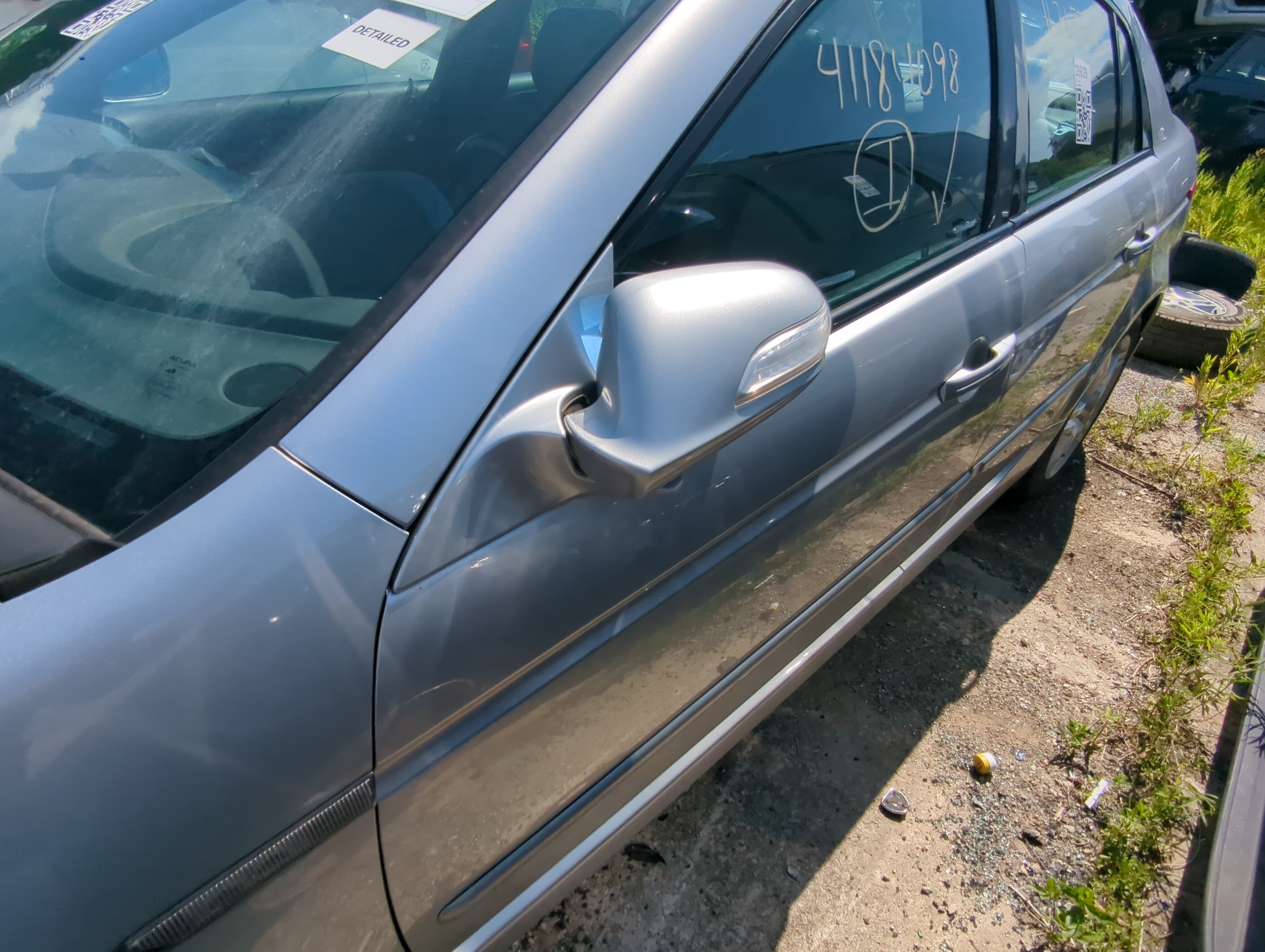 Picture of 2007-2008 Acura Tl Driver Left Side View Power Door Mirror Grey Blue 1077519
