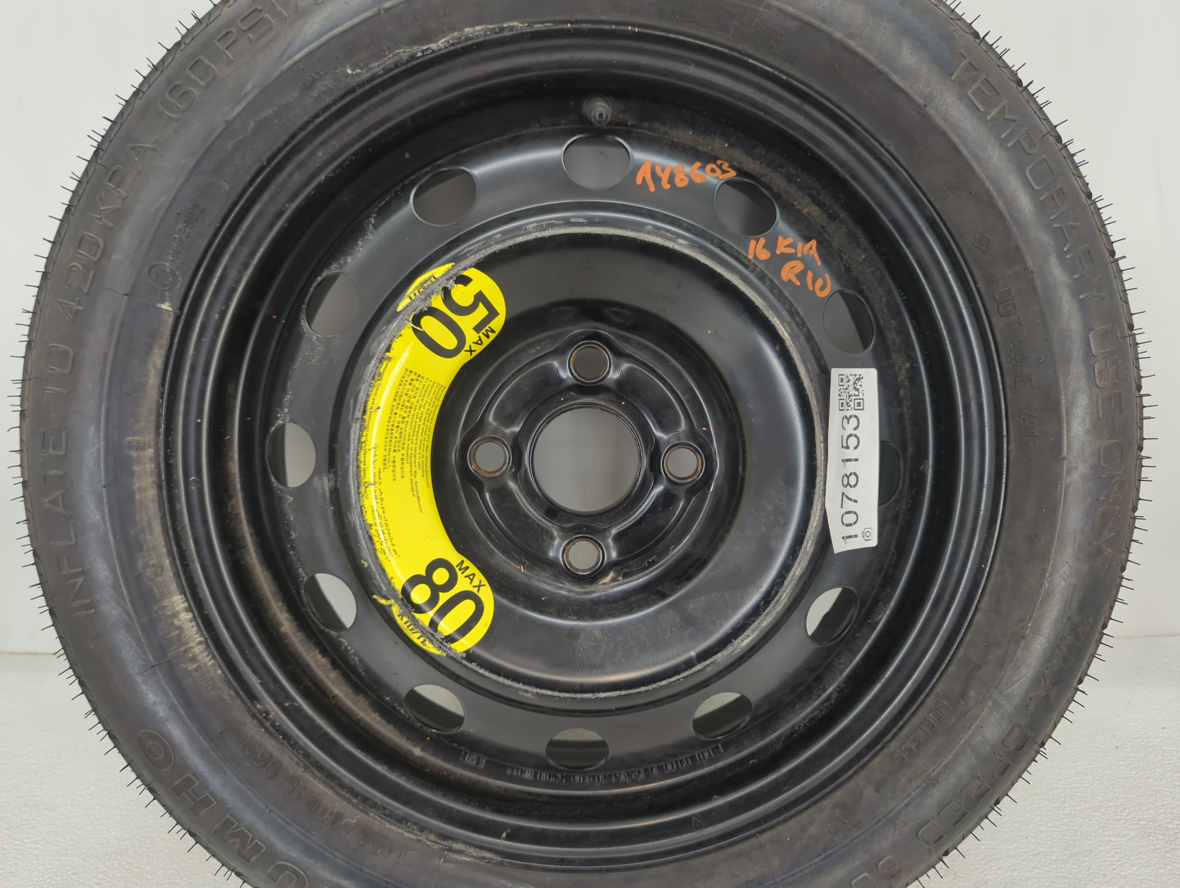 2011-2022 Hyundai Elantra Spare Donut Tire Wheel Rim Oem 1078153 - Oemusedautoparts1.com