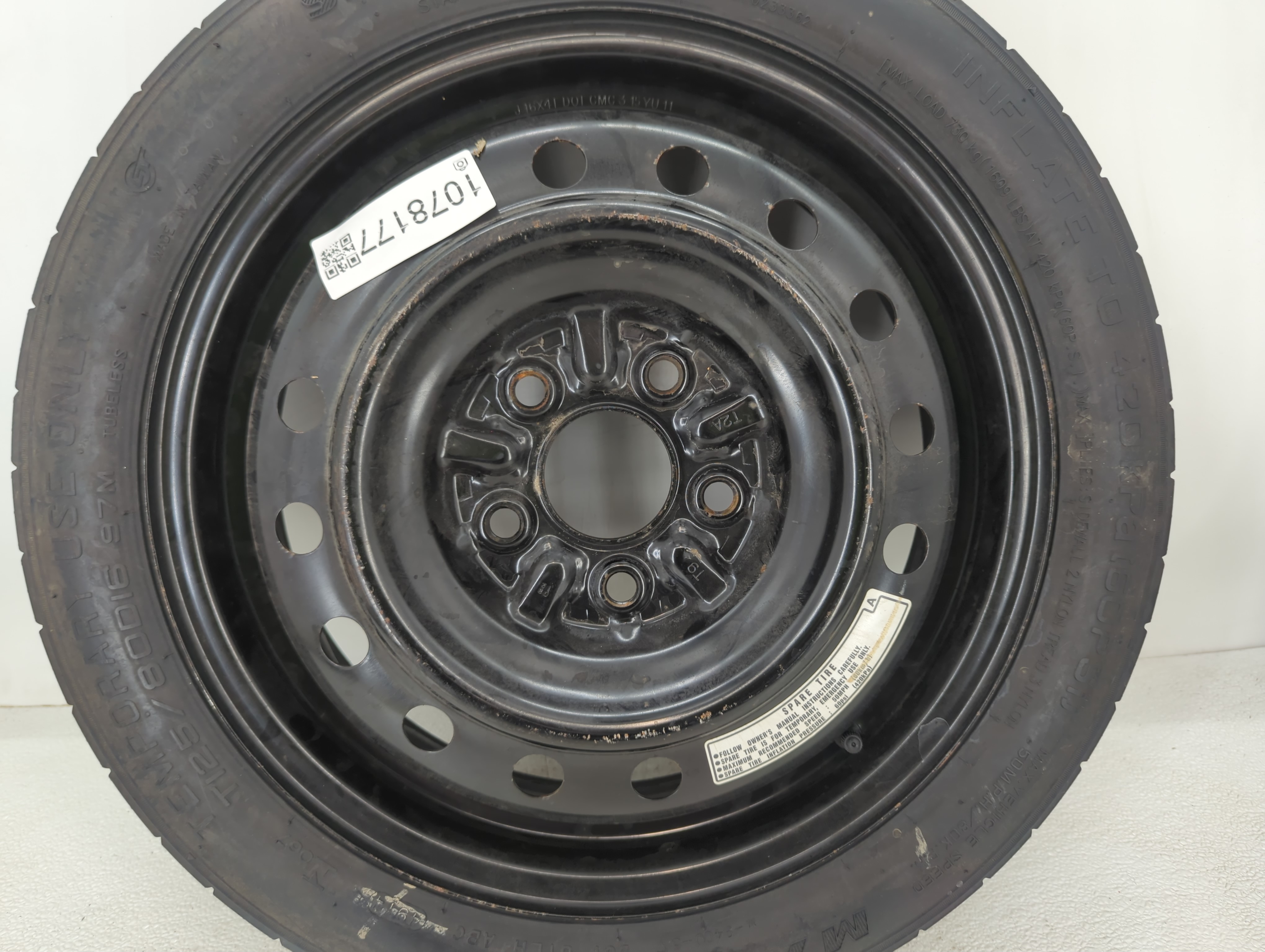 2013-2022 Honda Accord Spare Donut Tire Wheel Rim Oem 1078177 - Oemusedautoparts1.com