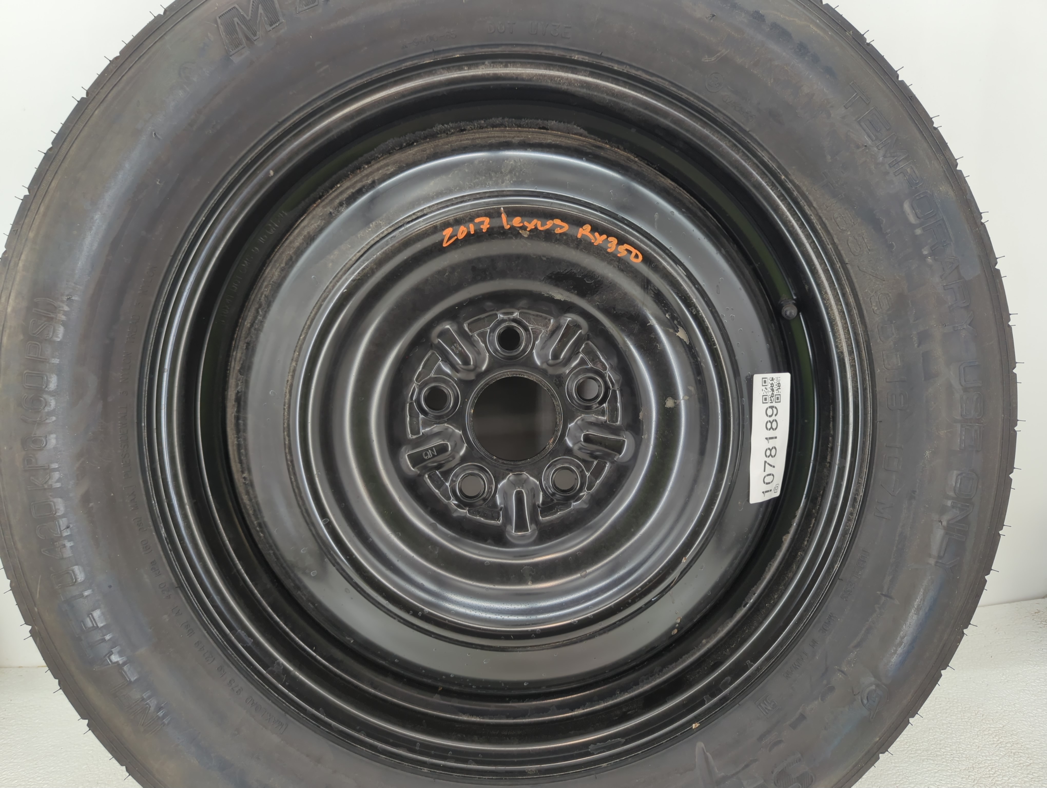 2010-2022 Lexus Rx350 Spare Donut Tire Wheel Rim Oem 1078189 - Oemusedautoparts1.com