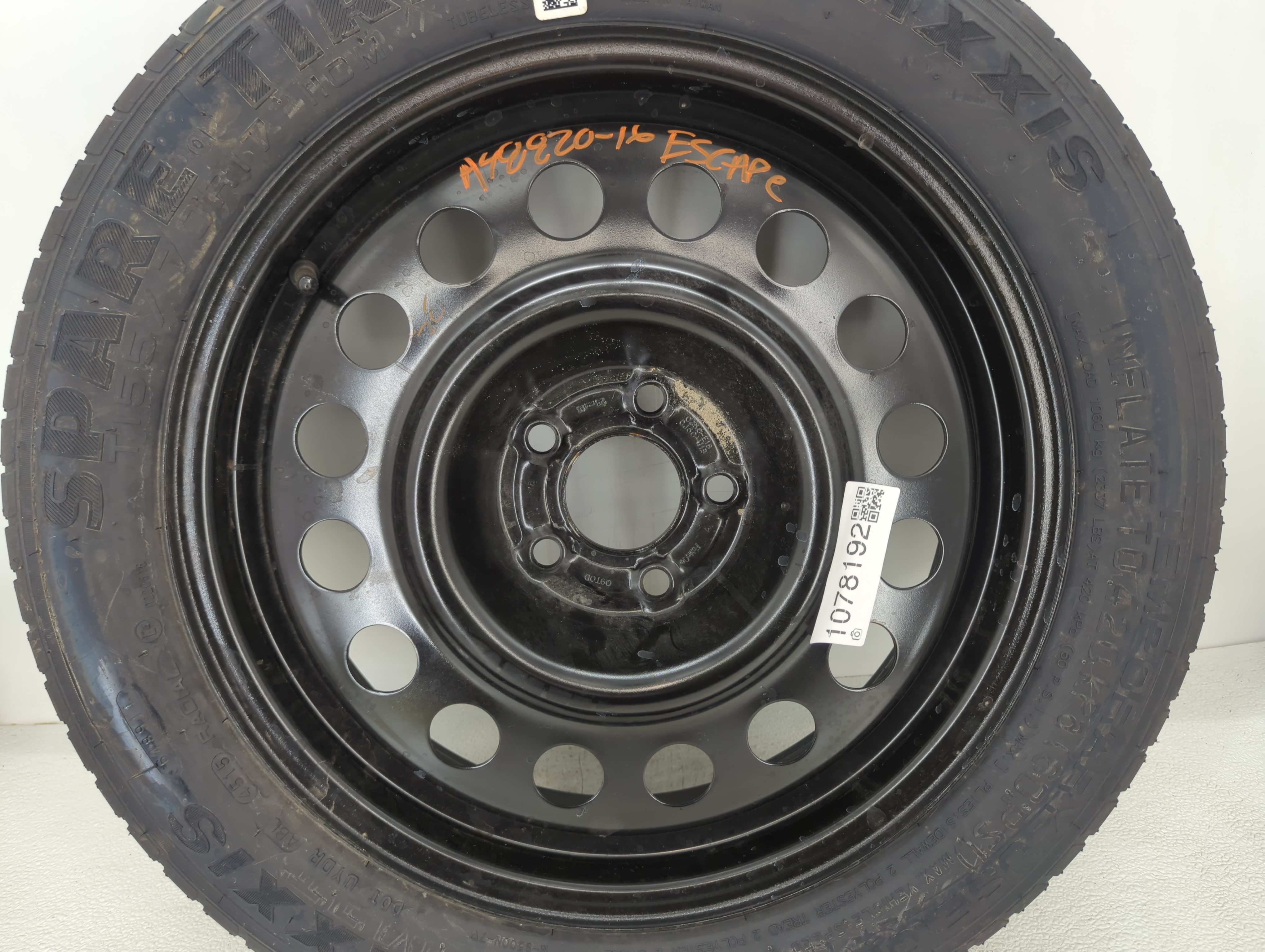 2013-2016 Ford Escape Spare Donut Tire Wheel Rim Oem 1078192 - Oemusedautoparts1.com