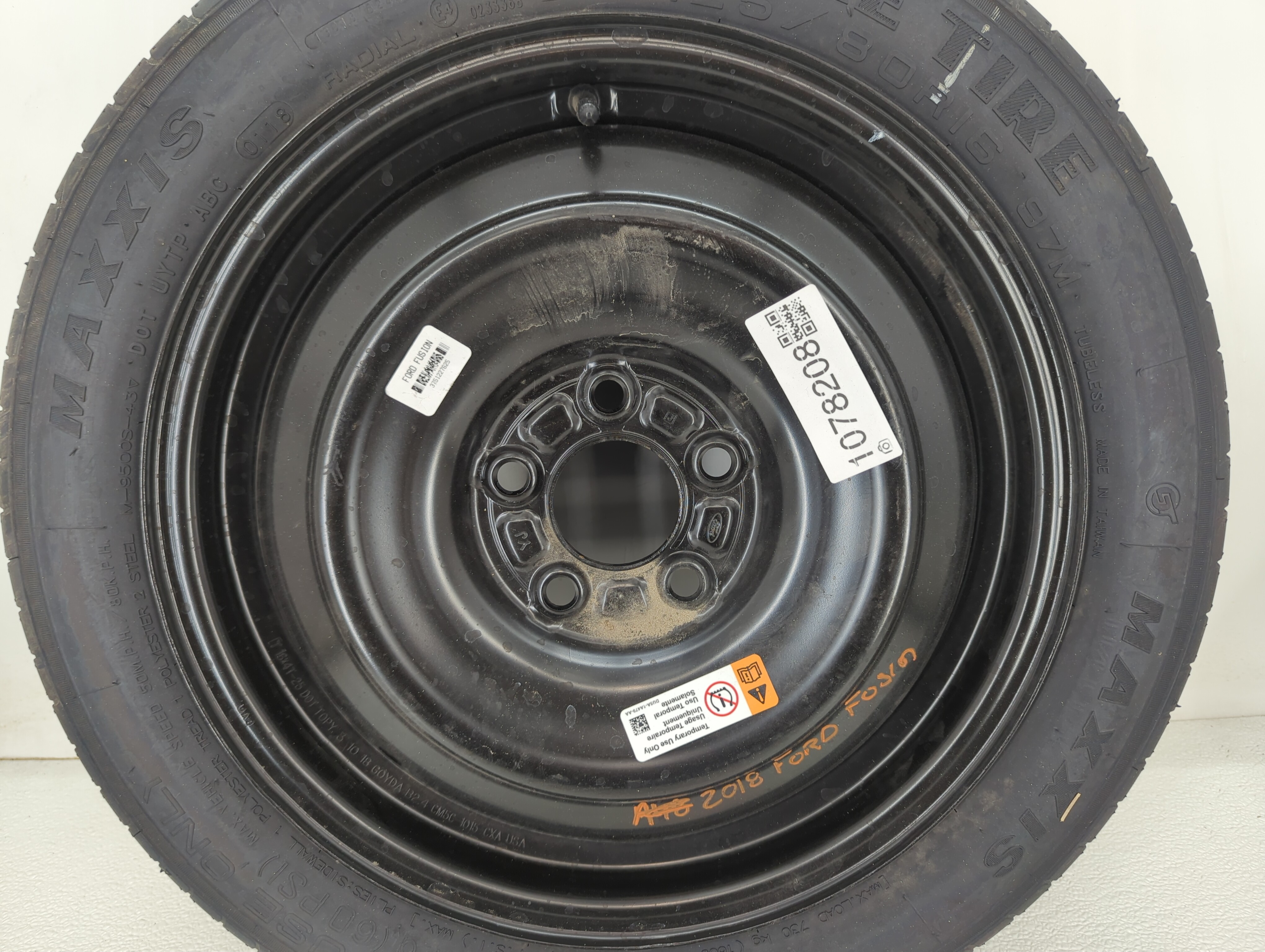 2013-2020 Ford Fusion Spare Donut Tire Wheel Rim Oem 1078208 - Oemusedautoparts1.com
