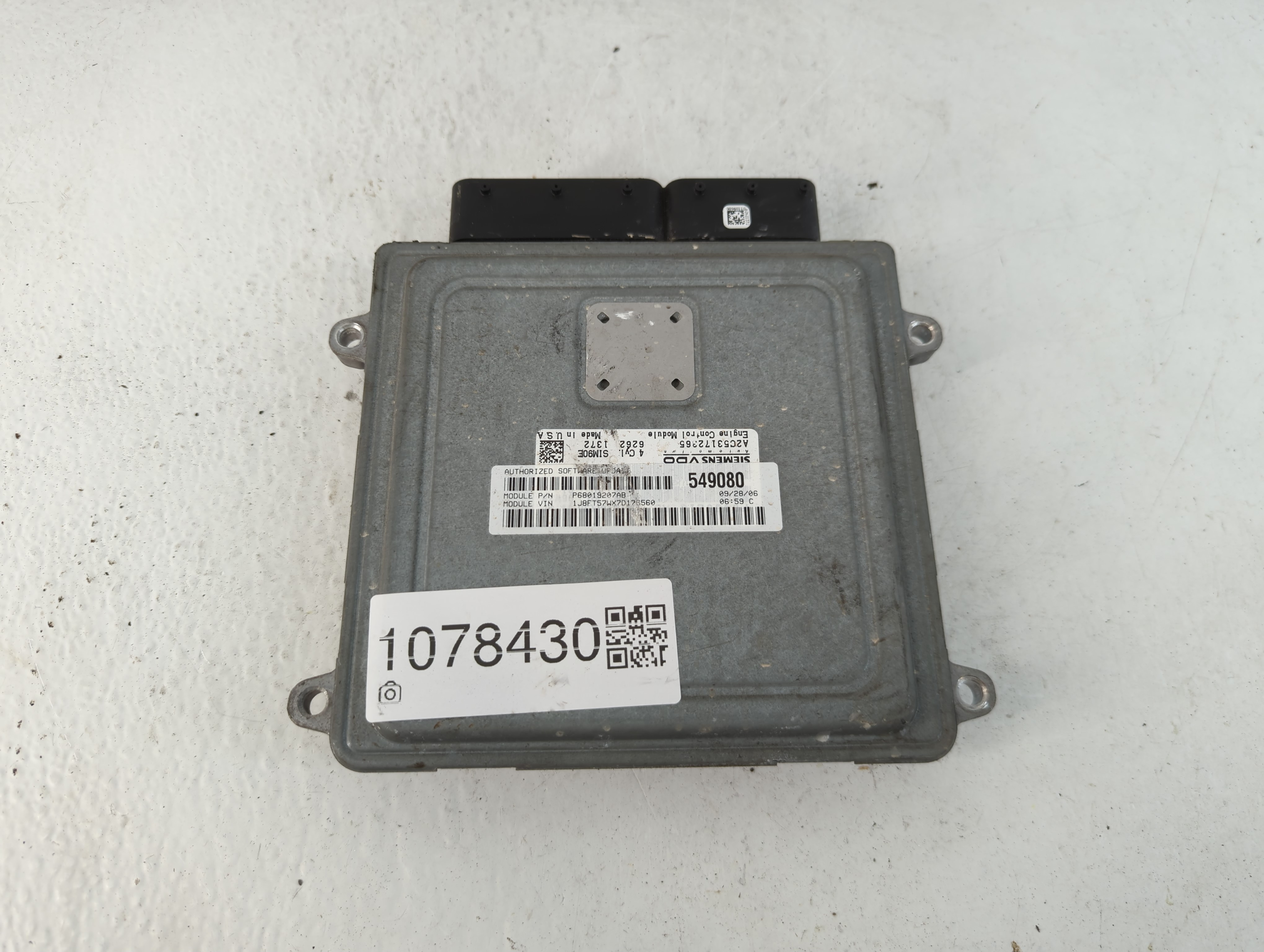 2007-2010 Jeep Compass Engine Control Computer Ecu Pcm Ecm Pcu Oem 1078430 - Oemusedautoparts1.com