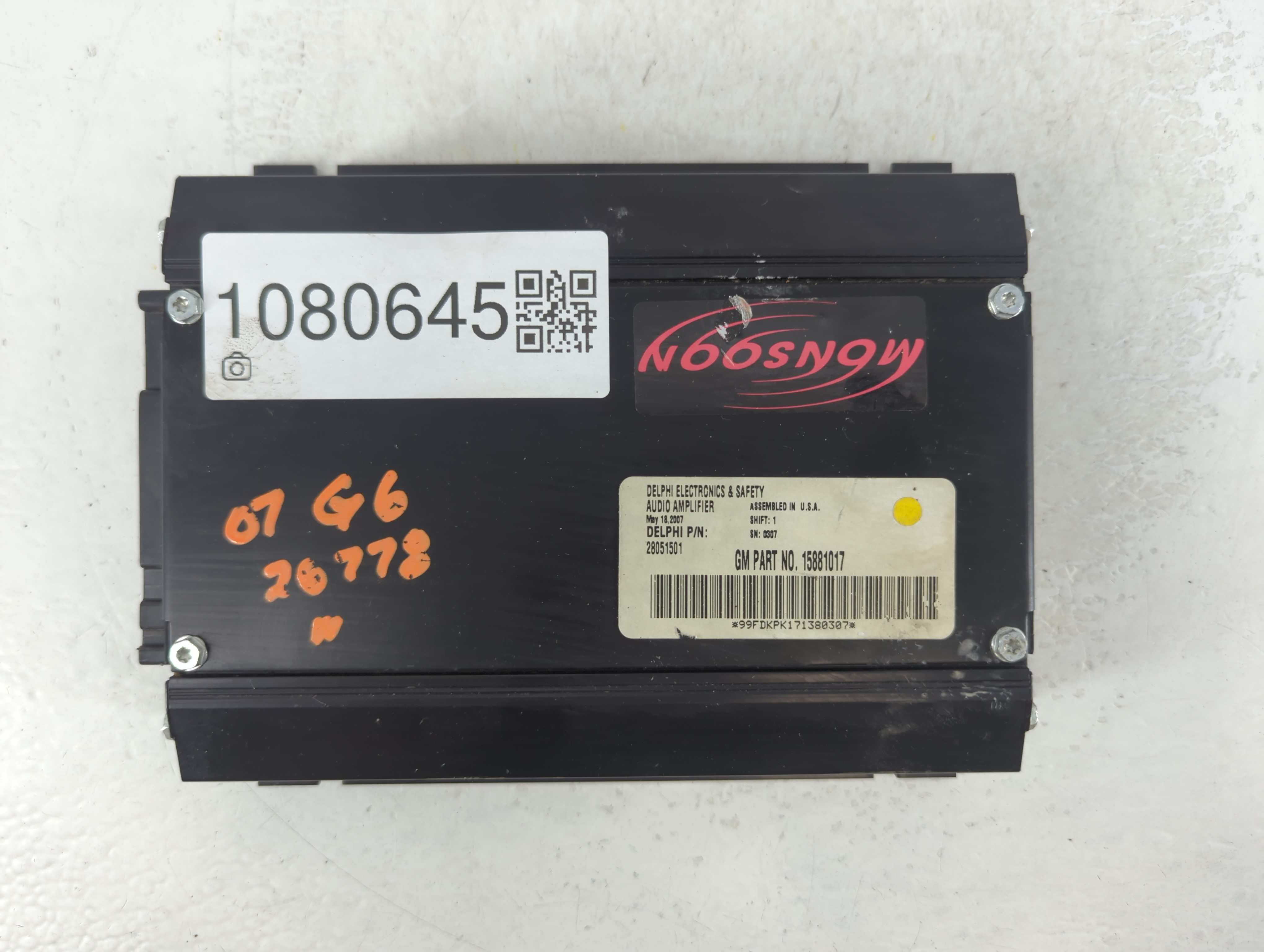 2006-2009 Pontiac G6 Am Fm Cd Player Radio Receiver 1080645 - Oemusedautoparts1.com
