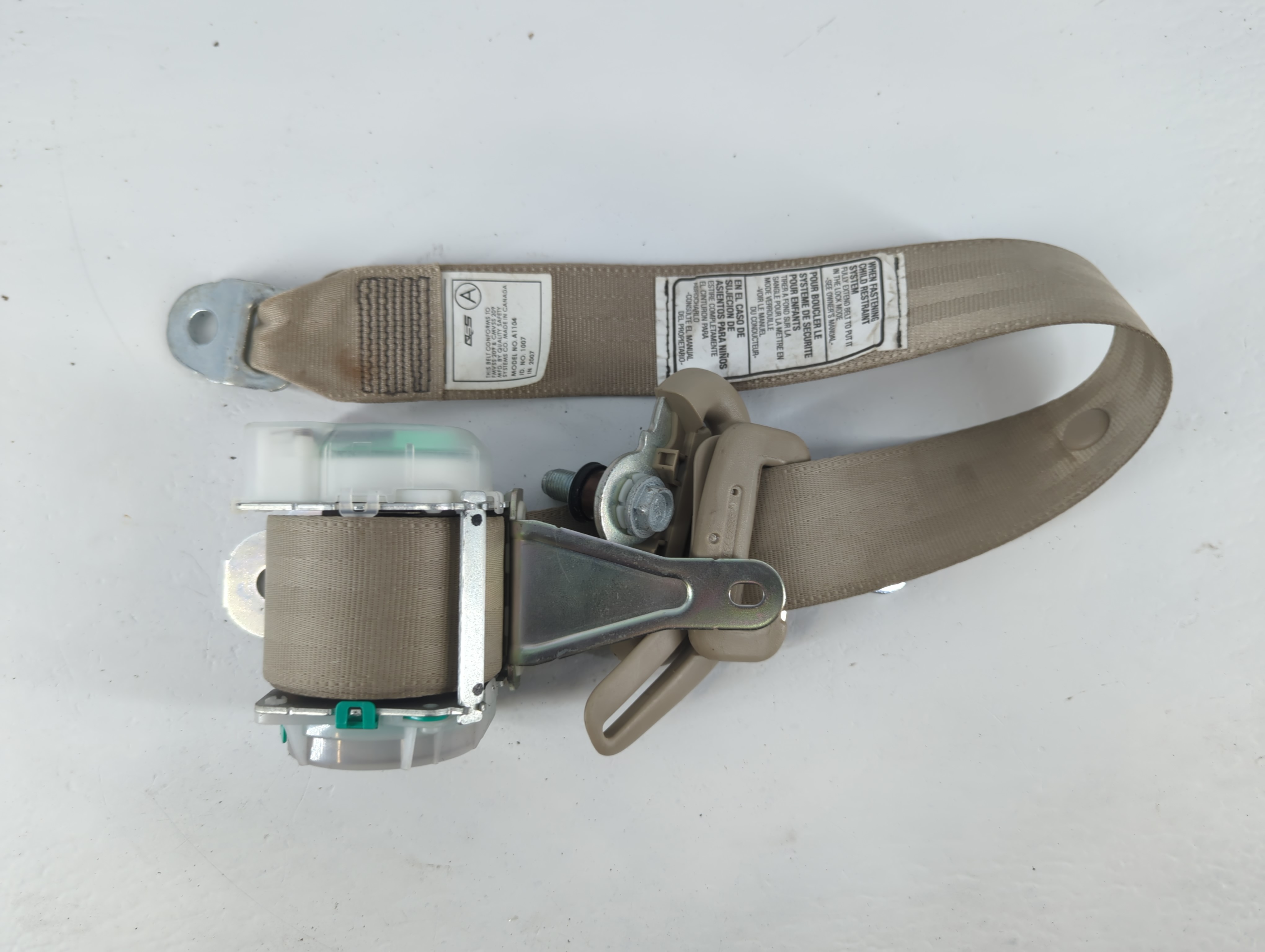 2000-2004 Jeep Grand Cherokee Passenger Right Seat Belt Front Retractor 1080738 - Oemusedautoparts1.com