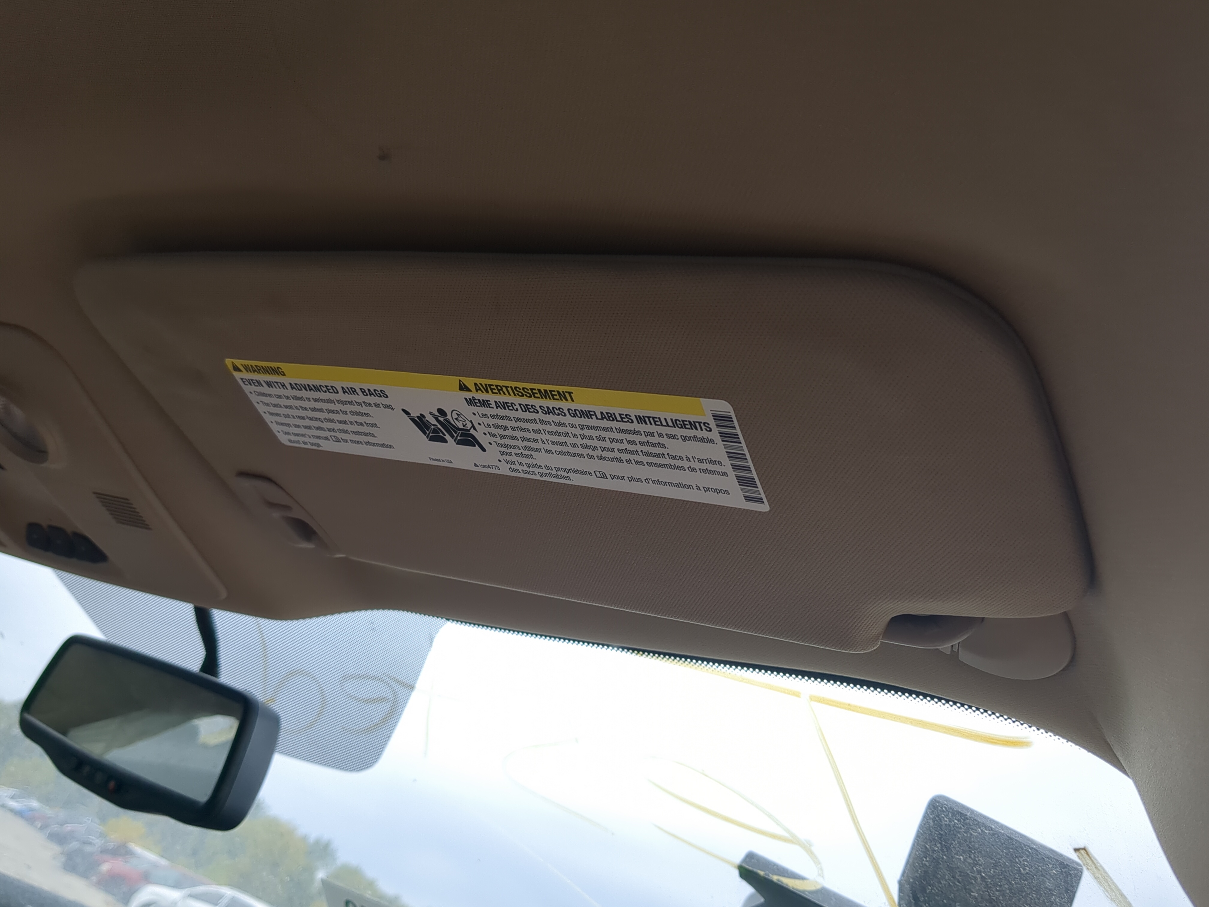 2008-2017 Buick Enclave Passenger Sun Visor Mirror Right Sunvisor 1081043 - Oemusedautoparts1.com