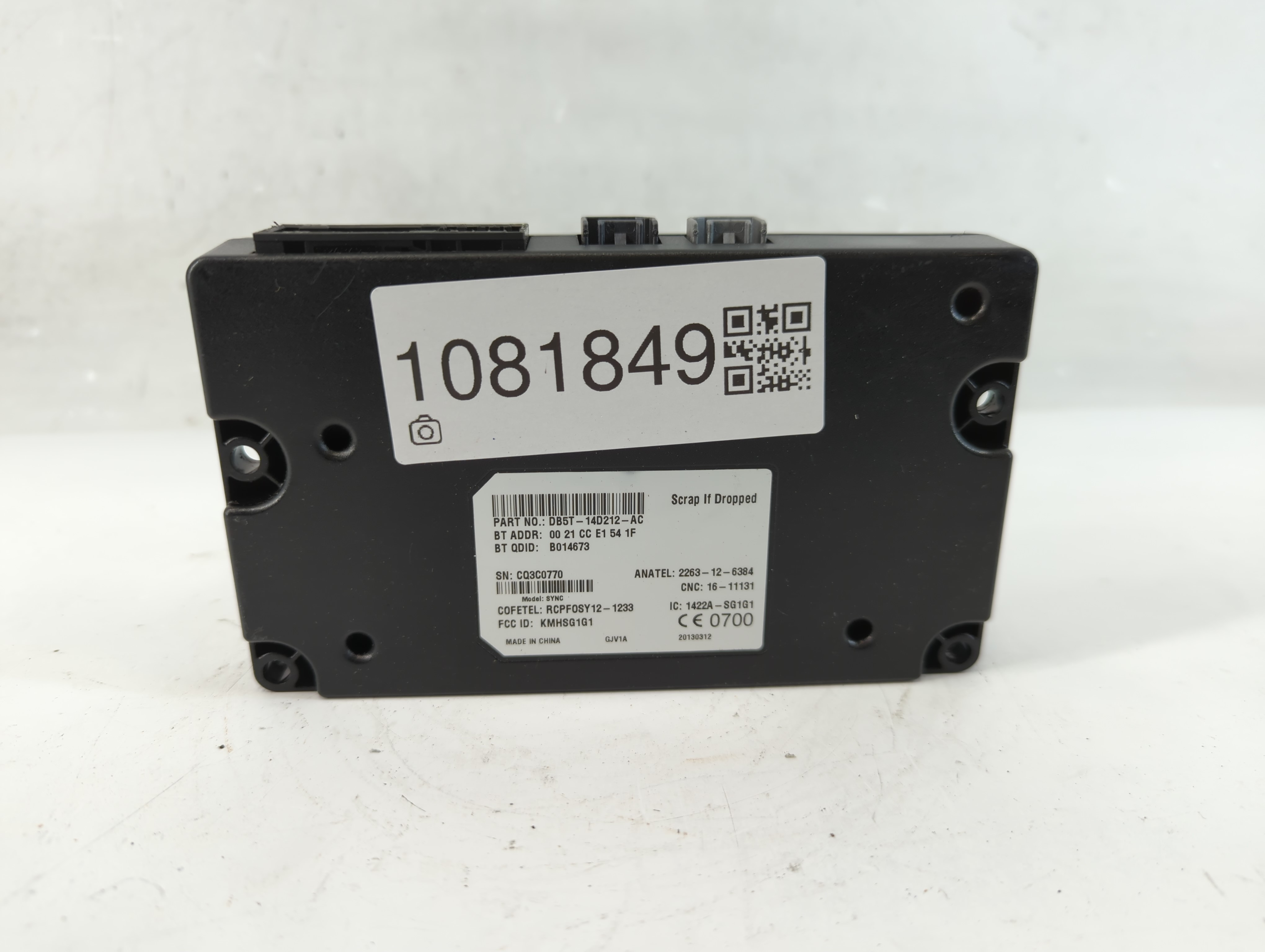 Picture of 2012 Ford Focus Bluetooth Phone Communication Control Module Ccm Oem 1081849