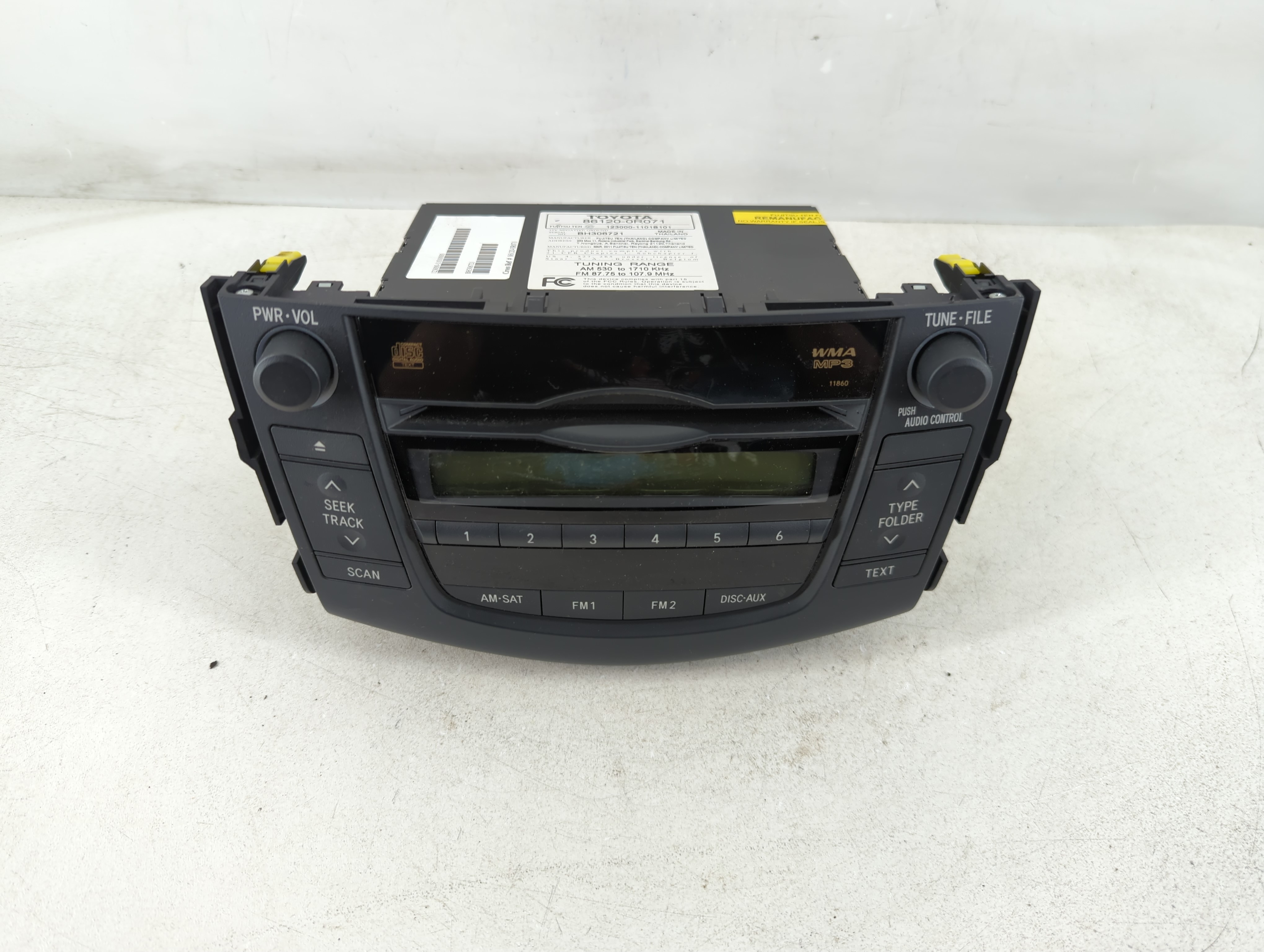 2010-2011 Toyota Rav4 Am Fm Cd Player Radio Receiver 1082074 - Oemusedautoparts1.com