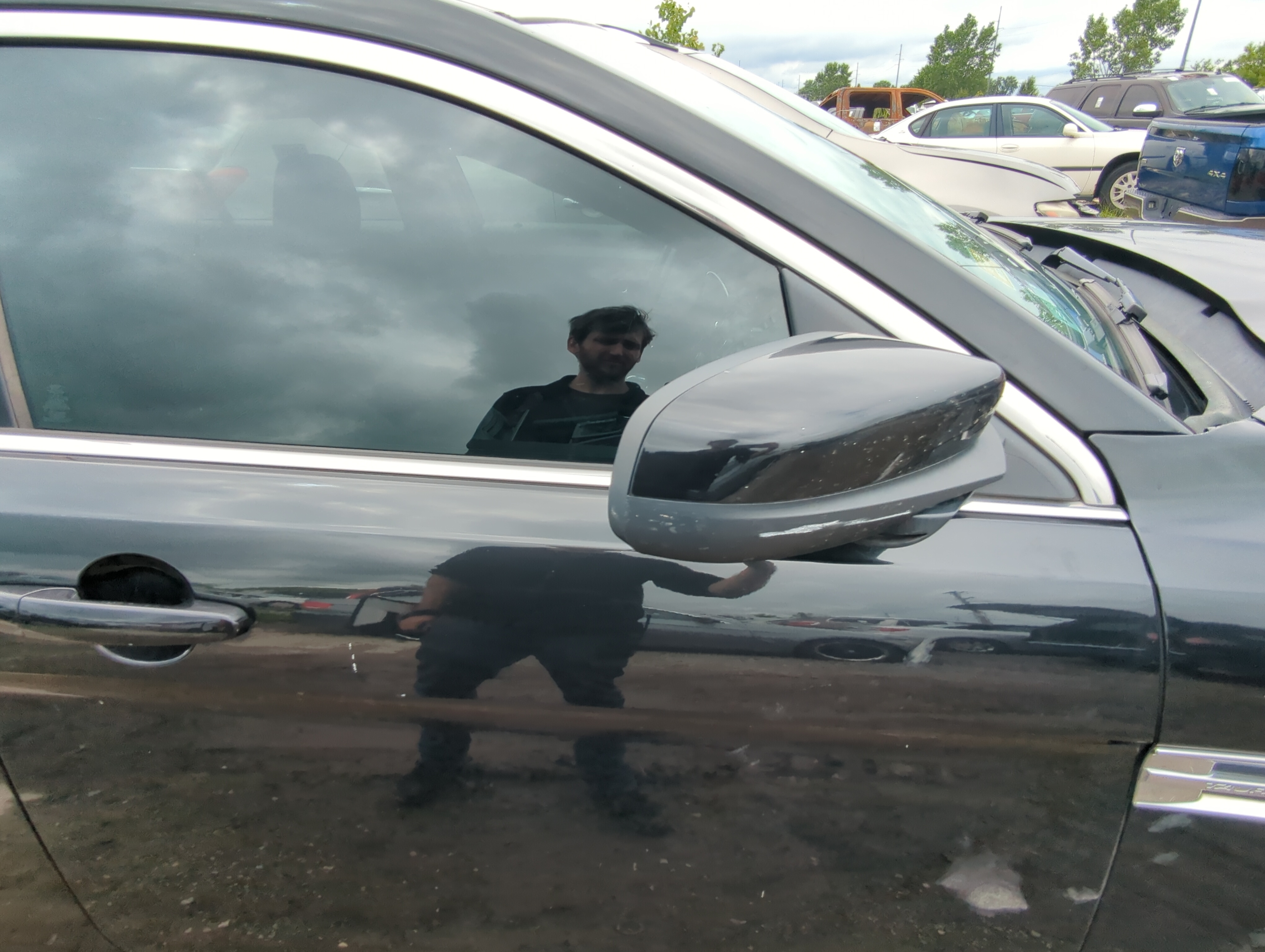 Picture of 2013-2019 Ford Taurus Passenger Right Side View Power Door Mirror Black 1084229