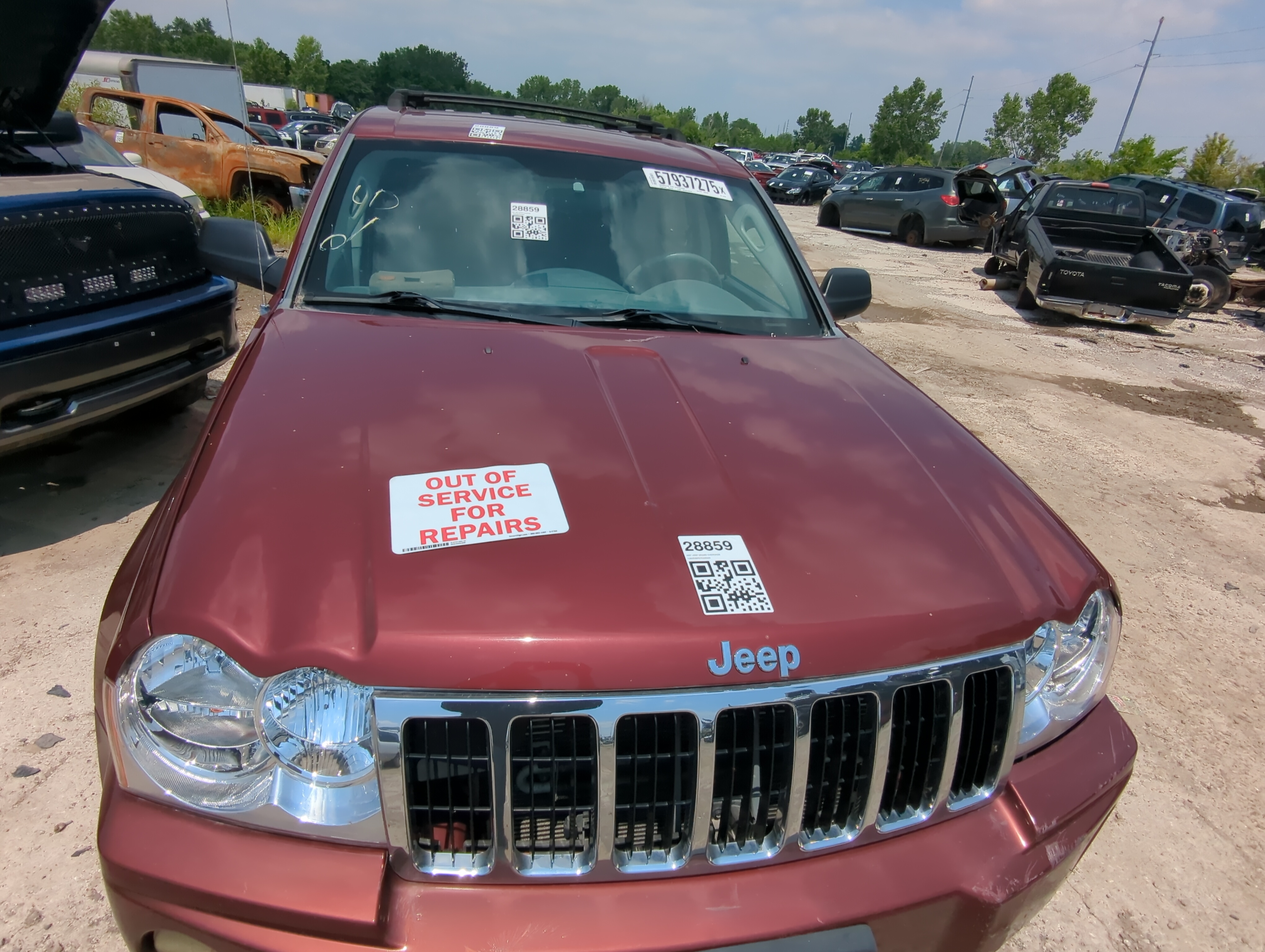 2005-2010 Jeep Grand Cherokee Hood Oem 1085009 - Oemusedautoparts1.com