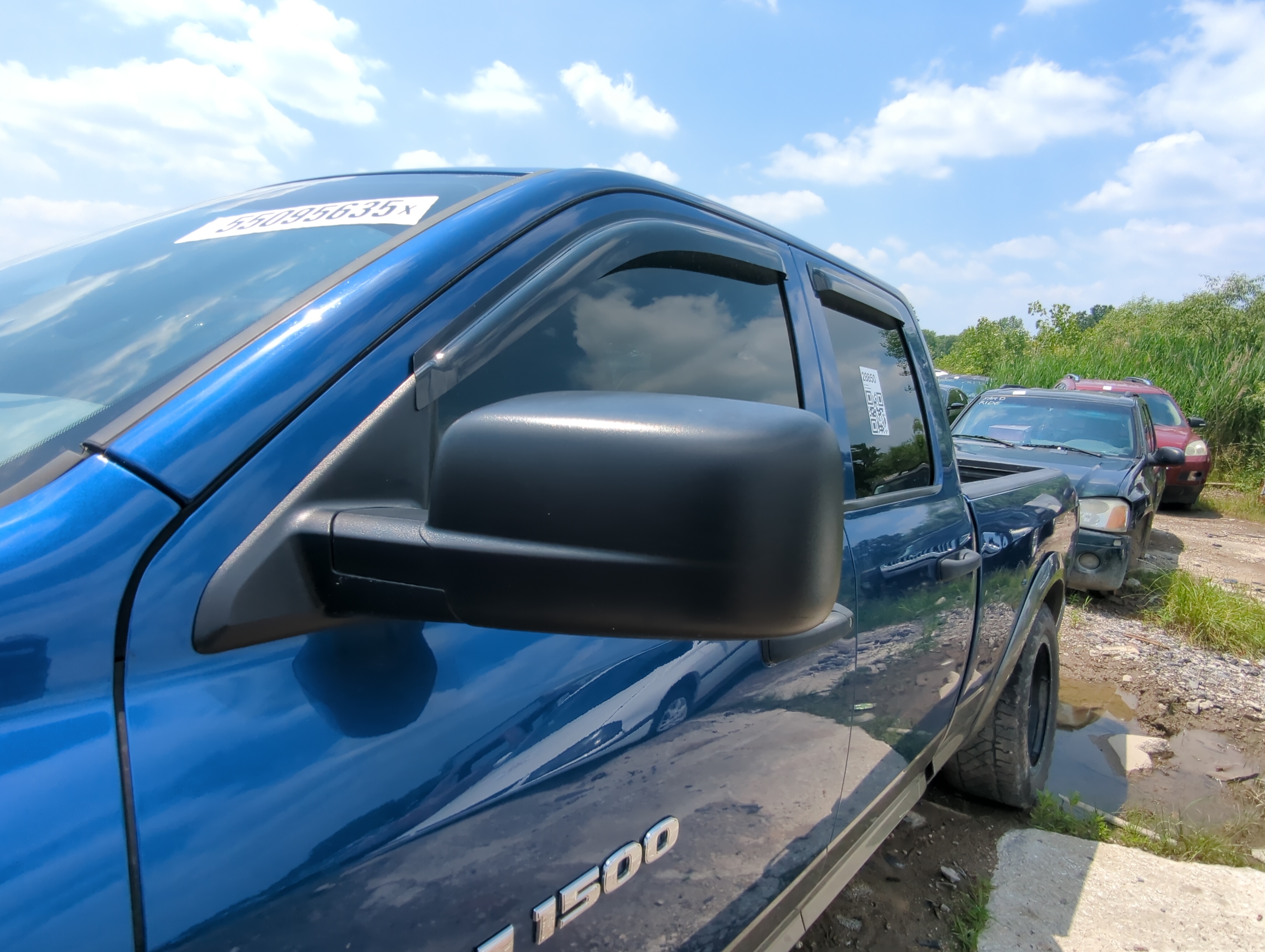 2011-2012 Ram 1500 Driver Left Side View Power Door Mirror Black 1085253 - Oemusedautoparts1.com