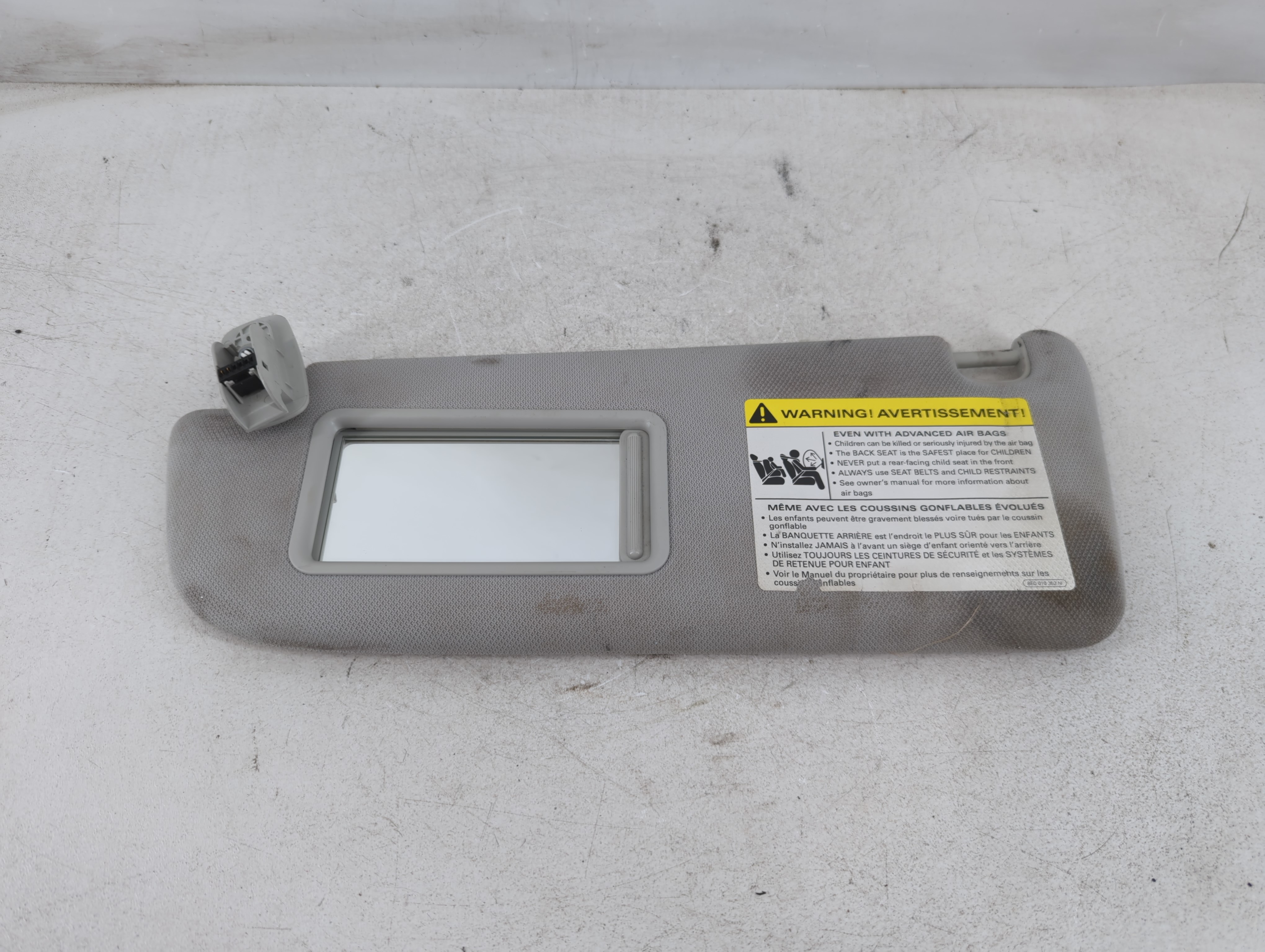 Picture of 2005-2011 Audi A6 Driver Sun Visor Mirror Left Sunvisor Grey 1086852