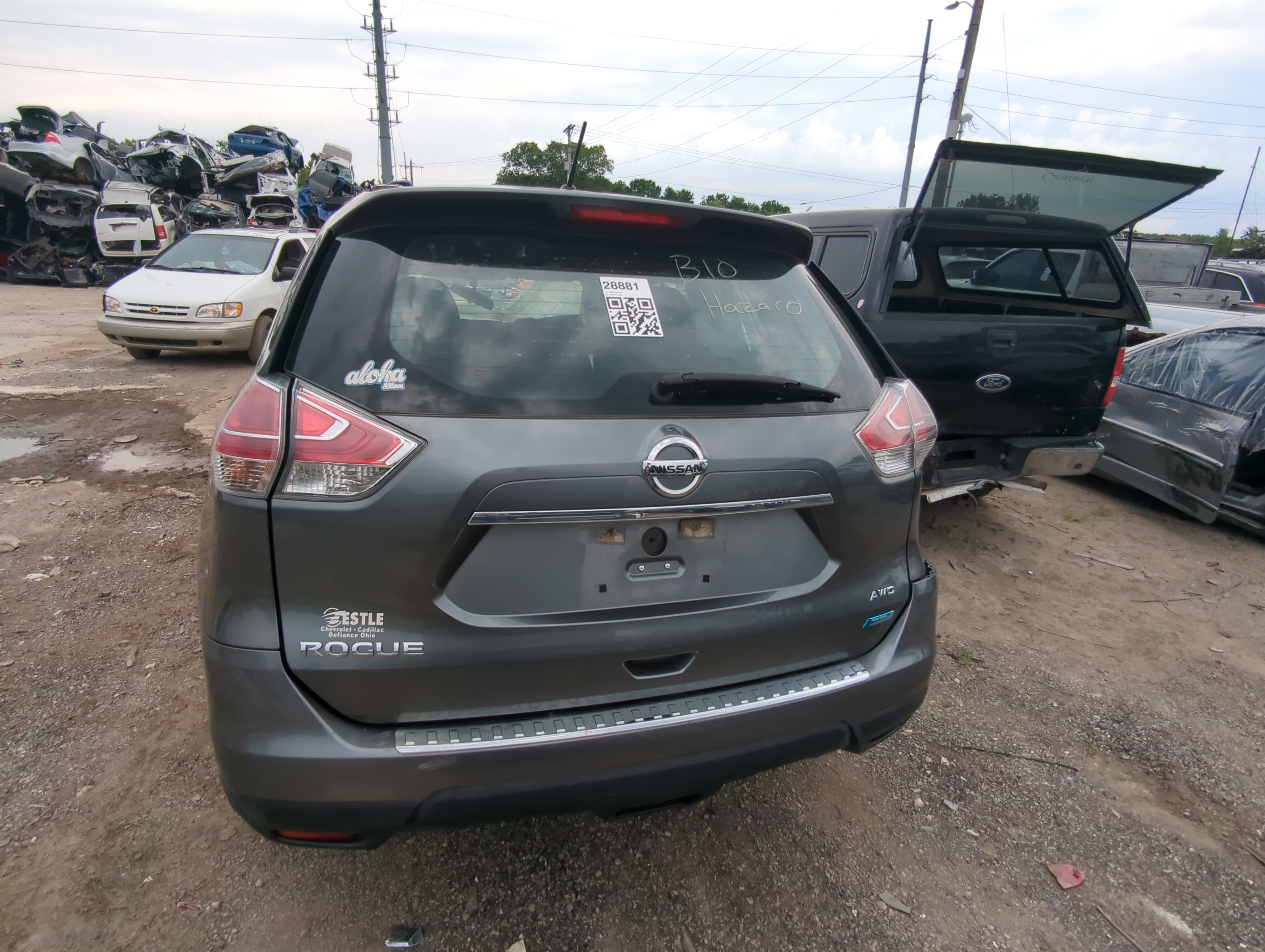 2014-2016 Nissan Rogue Trunk/decklid/hatch/tailgate Oem 1089752 - Oemusedautoparts1.com
