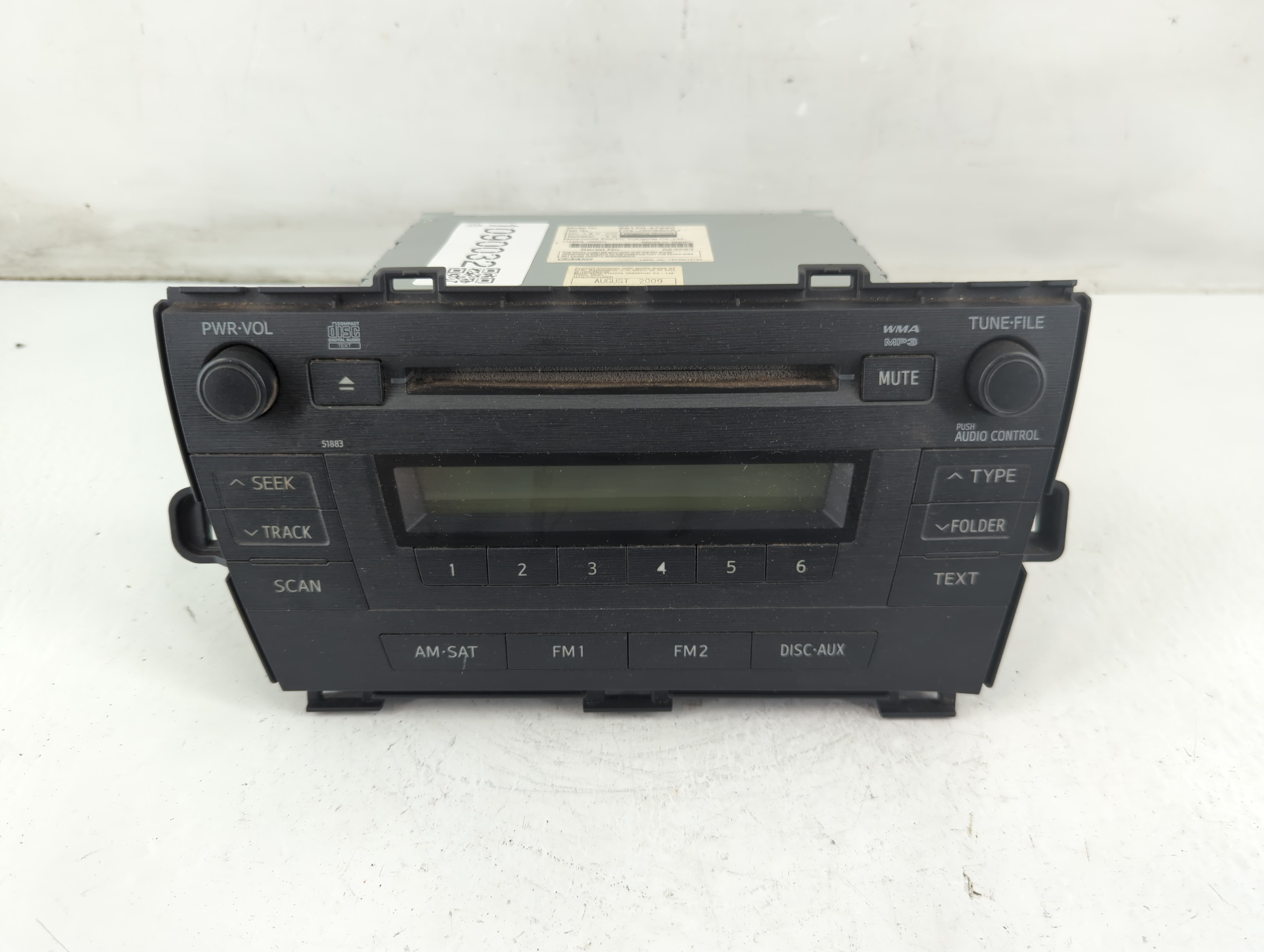 2010-2011 Toyota Prius Am Fm Cd Player Radio Receiver 1090032 - Oemusedautoparts1.com