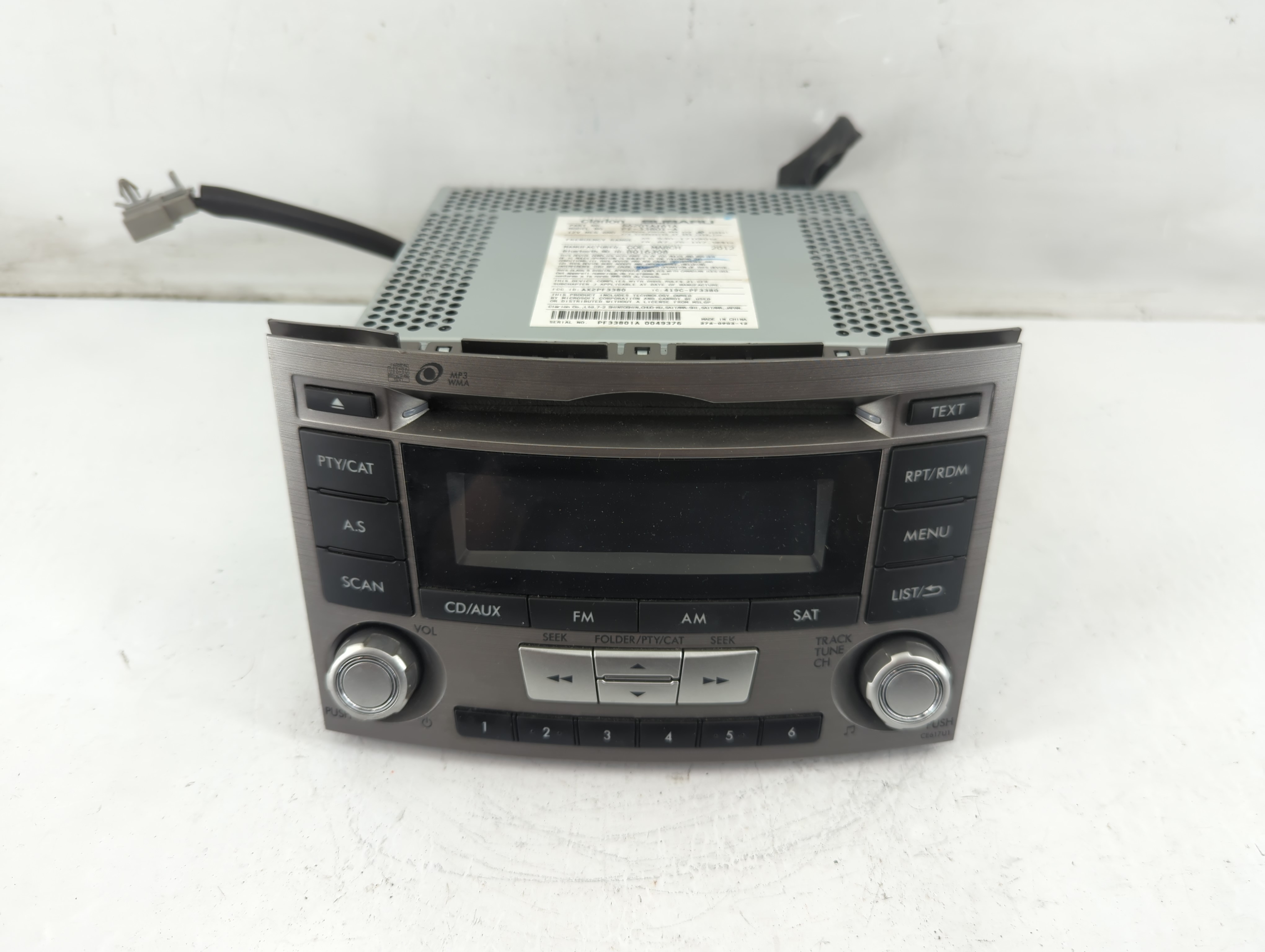 2012-2014 Subaru Legacy Am Fm Cd Player Radio Receiver 1090144 - Oemusedautoparts1.com