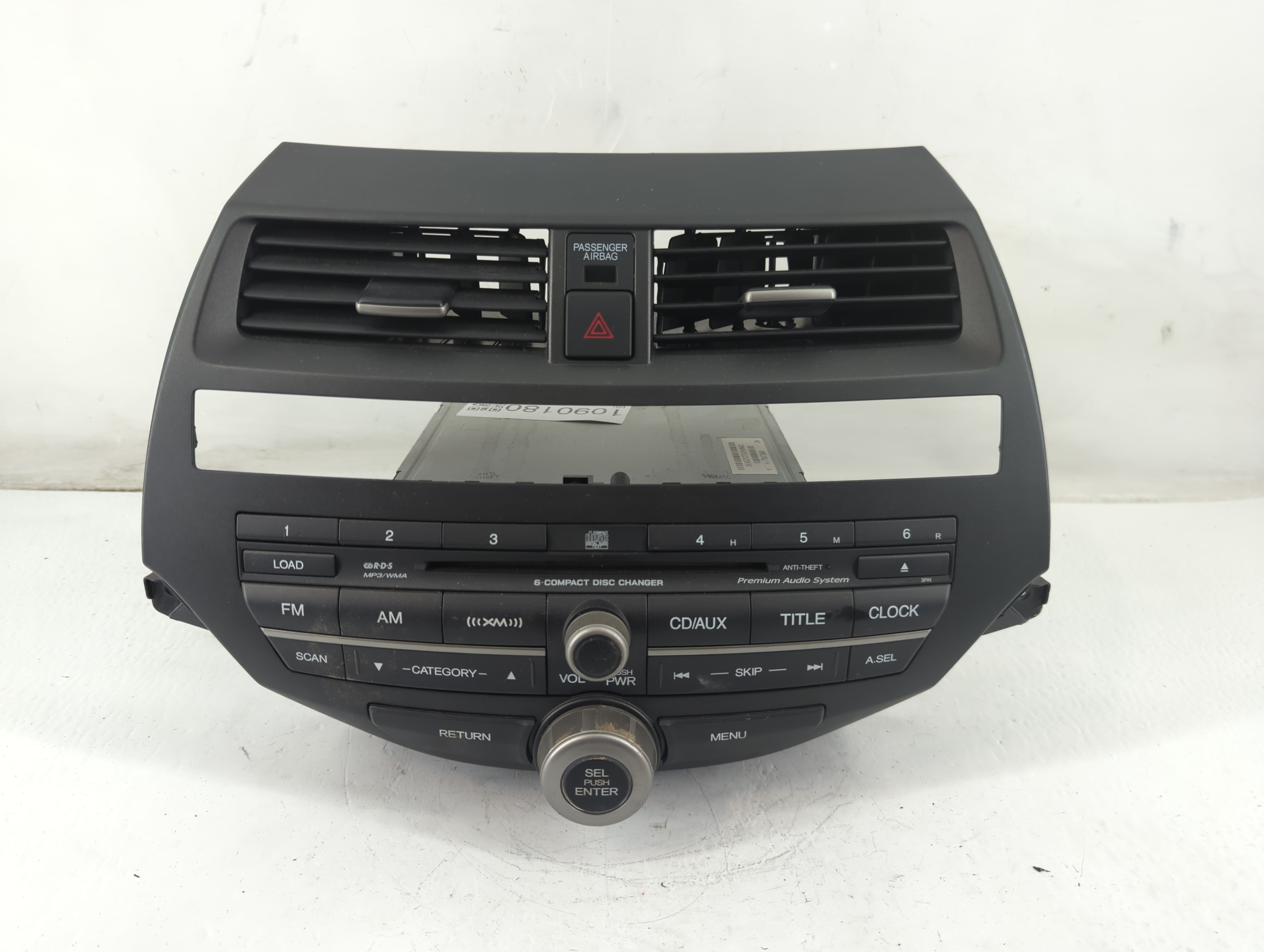 2008-2009 Honda Accord Am Fm Cd Player Radio Receiver 1090180 - Oemusedautoparts1.com
