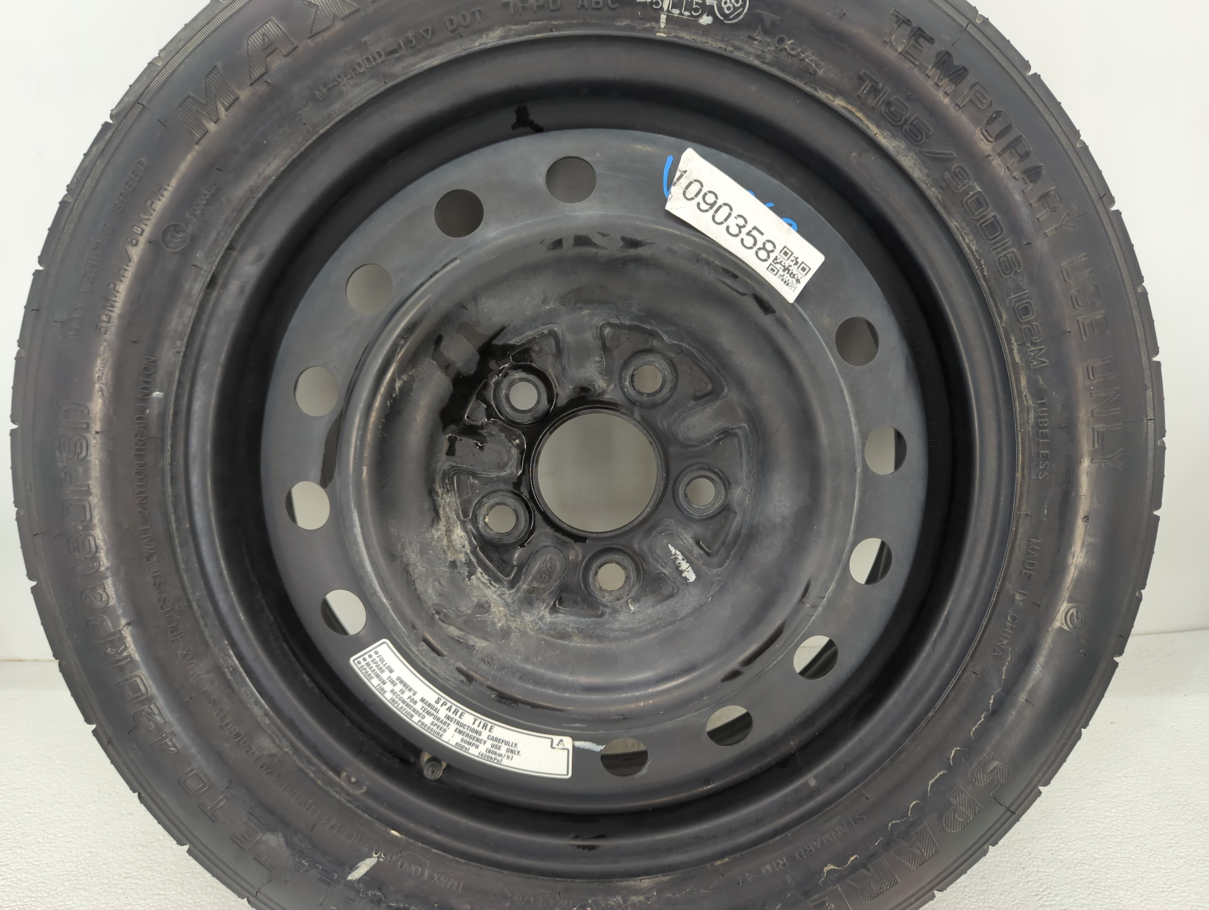 Picture of 2016-2022 Honda Accord Spare Donut Tire Wheel Rim Oem 1090358