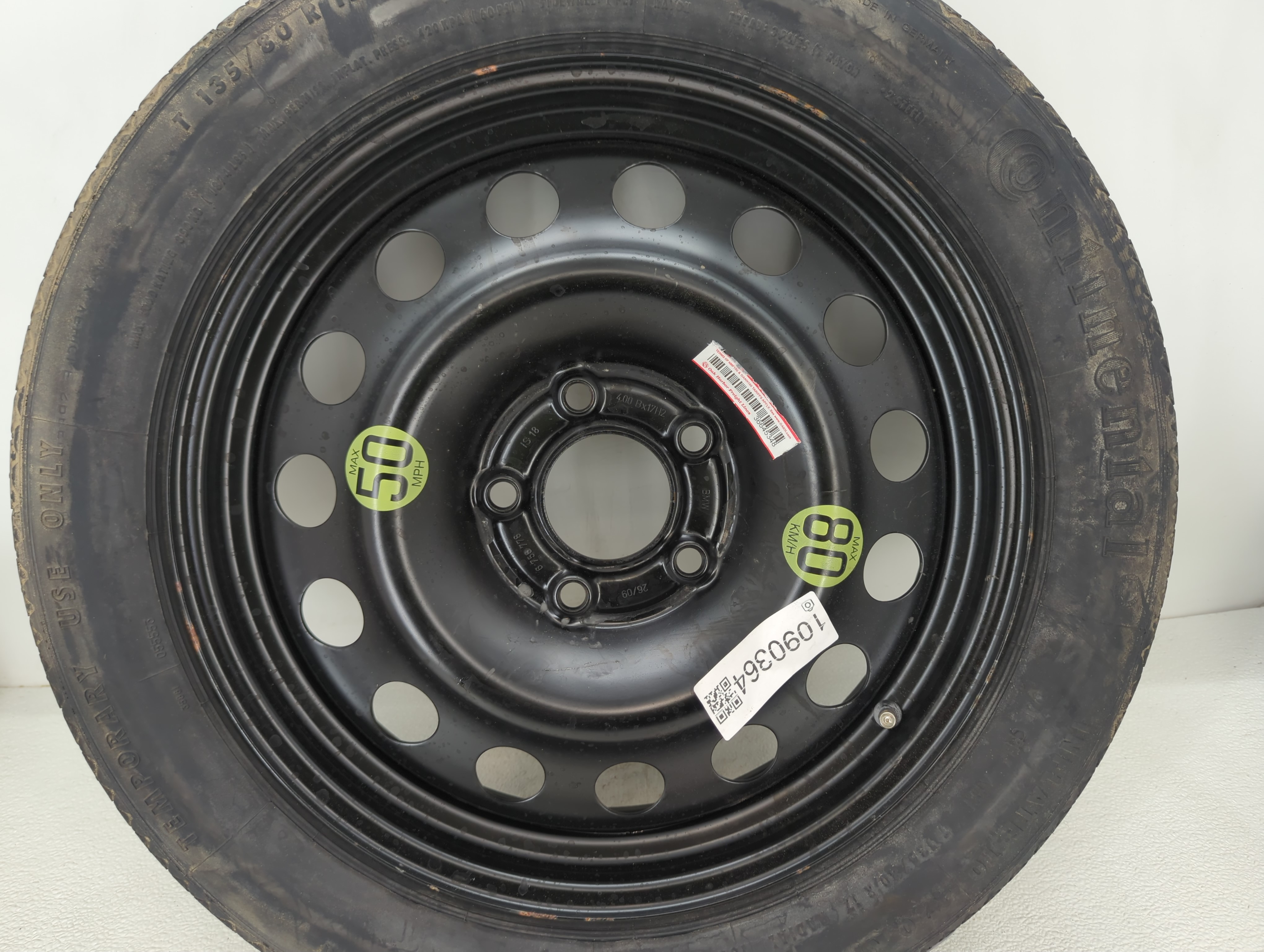 2008-2010 Bmw 535i Spare Donut Tire Wheel Rim Oem 1090364 - Oemusedautoparts1.com