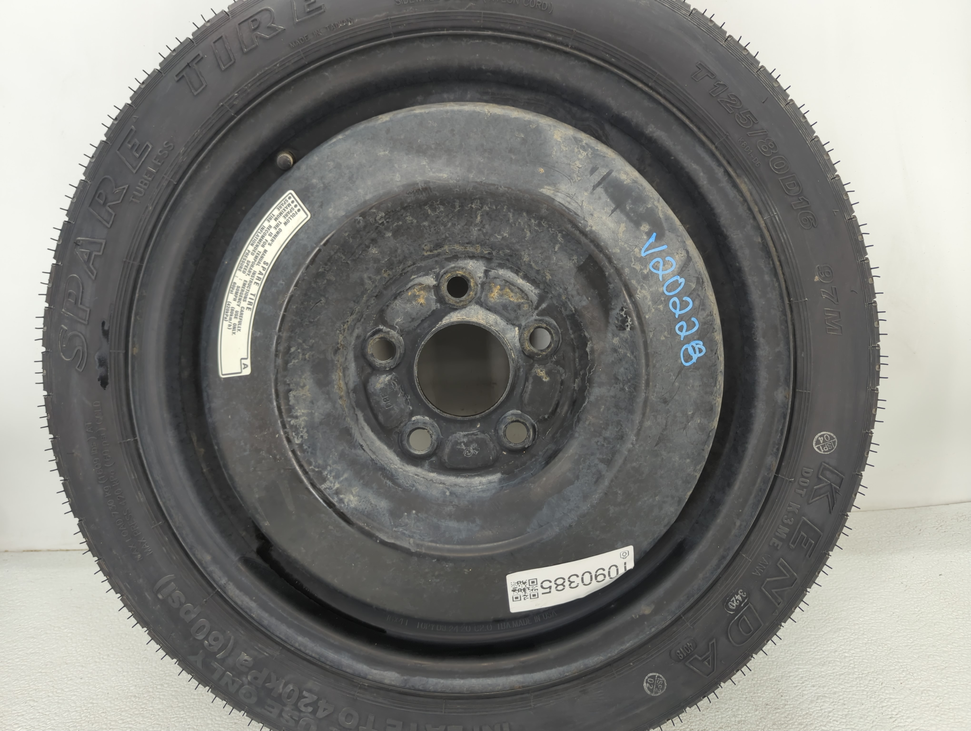 2020-2021 Honda Civic Spare Donut Tire Wheel Rim Oem 1090385 - Oemusedautoparts1.com