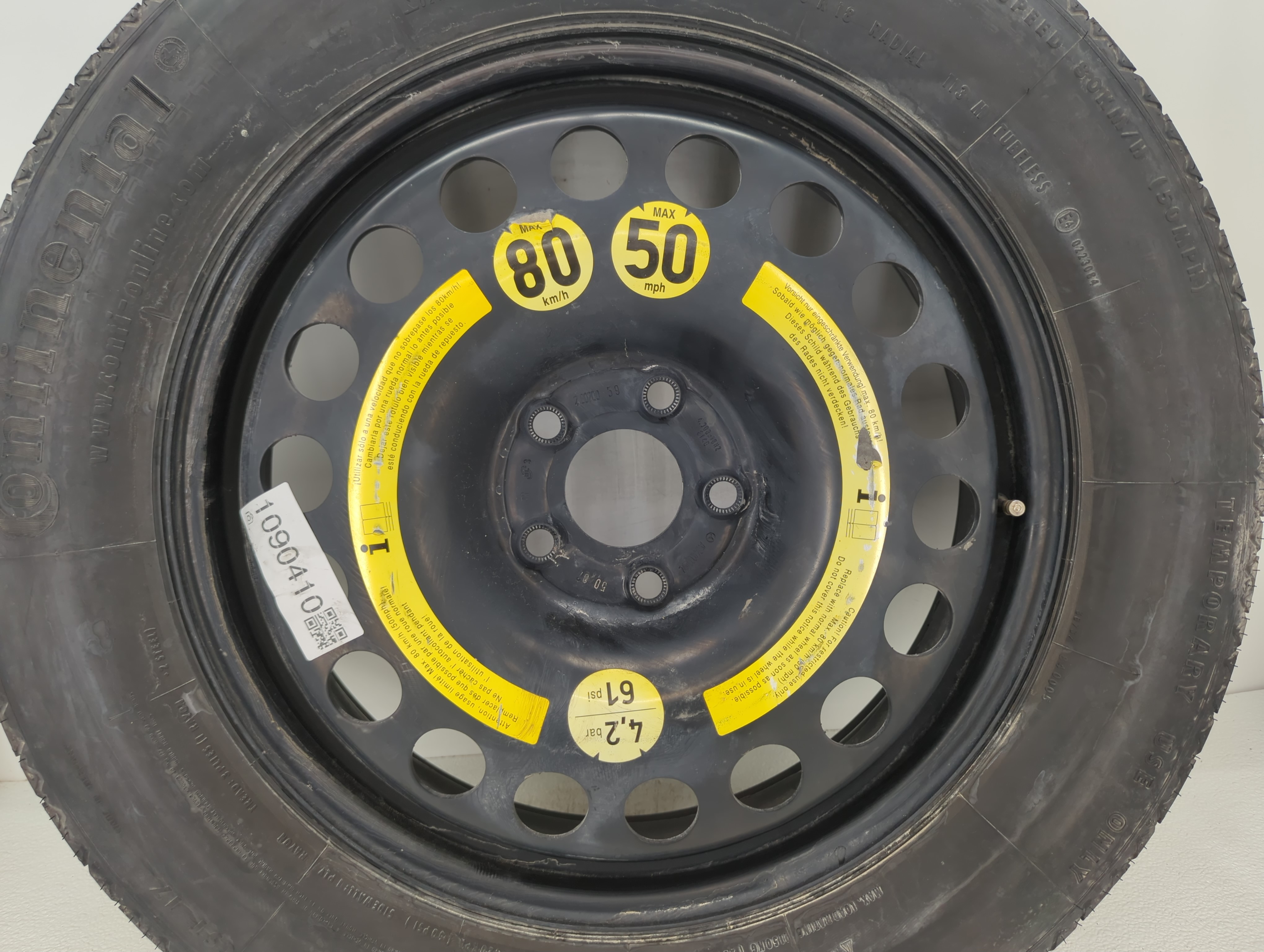 2007-2008 Mercedes-benz Ml320 Spare Donut Tire Wheel Rim Oem 1090410 - Oemusedautoparts1.com