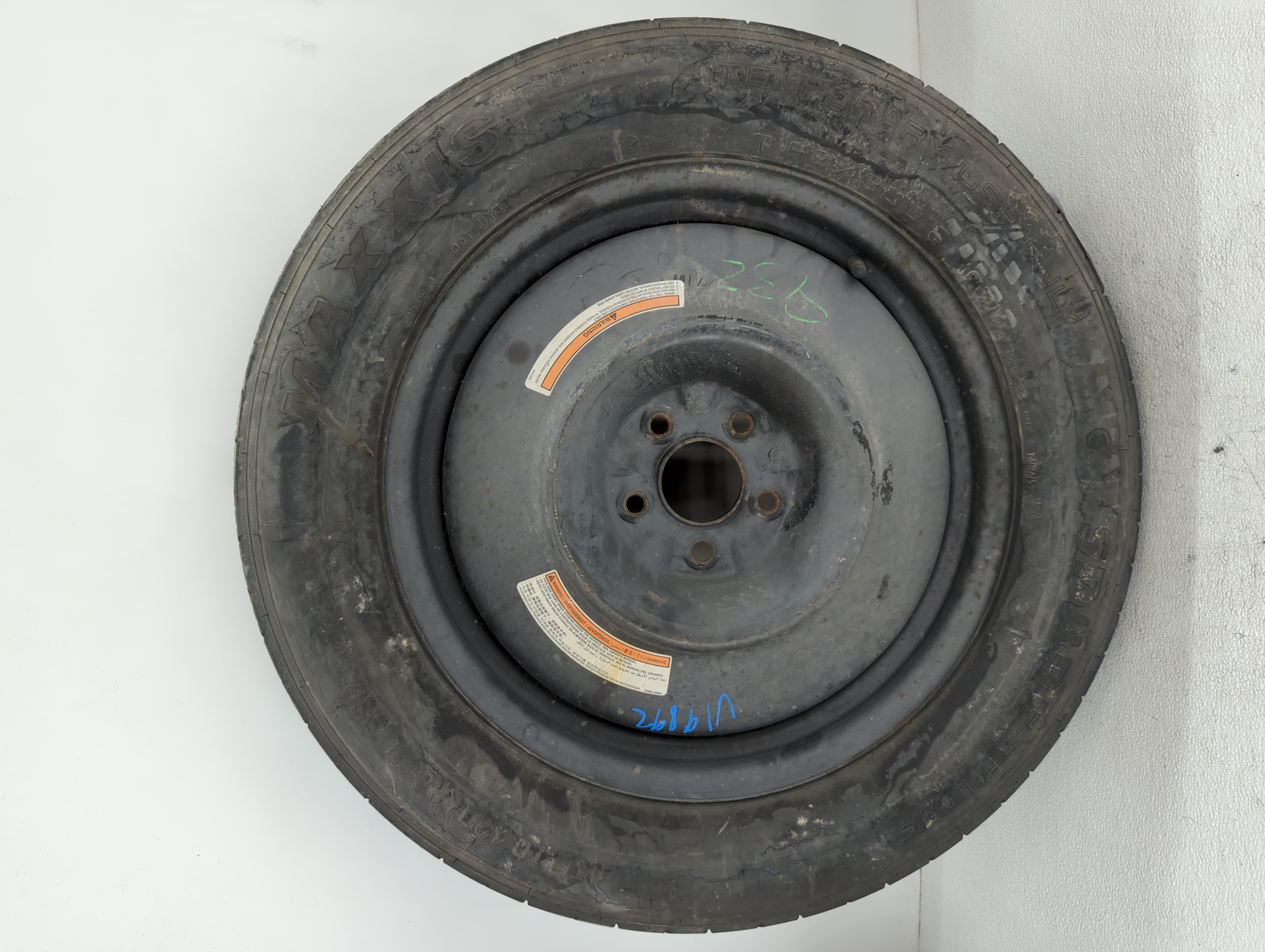 2014-2015 Infiniti Qx60 Spare Donut Tire Wheel Rim Oem 1090460 - Oemusedautoparts1.com