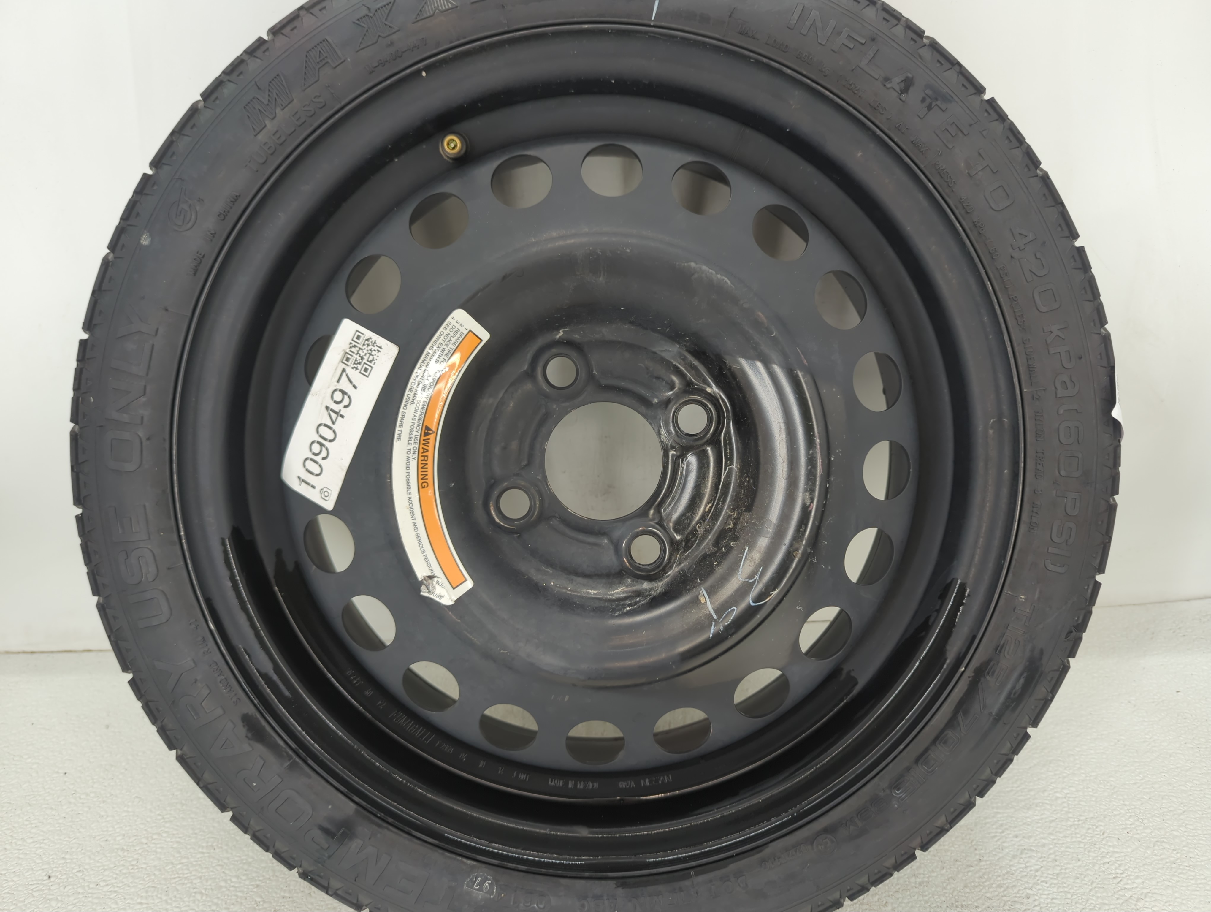 Picture of 2012-2019 Nissan Versa Spare Donut Tire Wheel Rim Oem 1090497