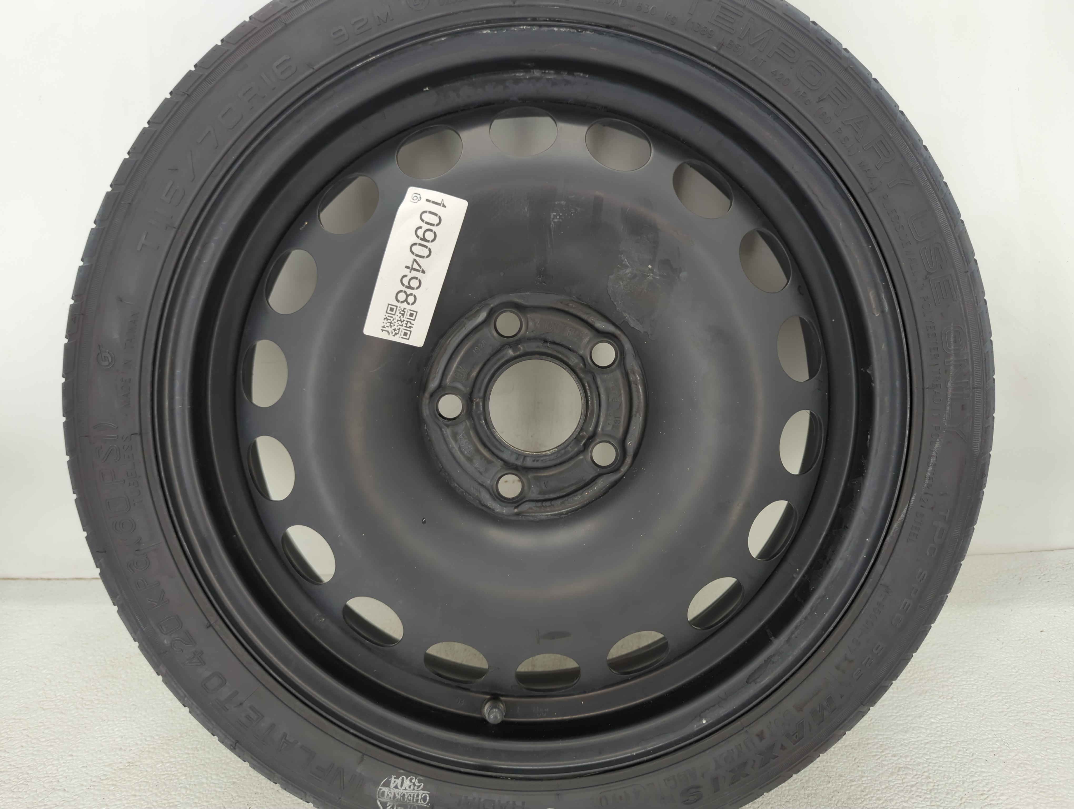 2011-2016 Chevrolet Cruze Spare Donut Tire Wheel Rim Oem 1090498 - Oemusedautoparts1.com