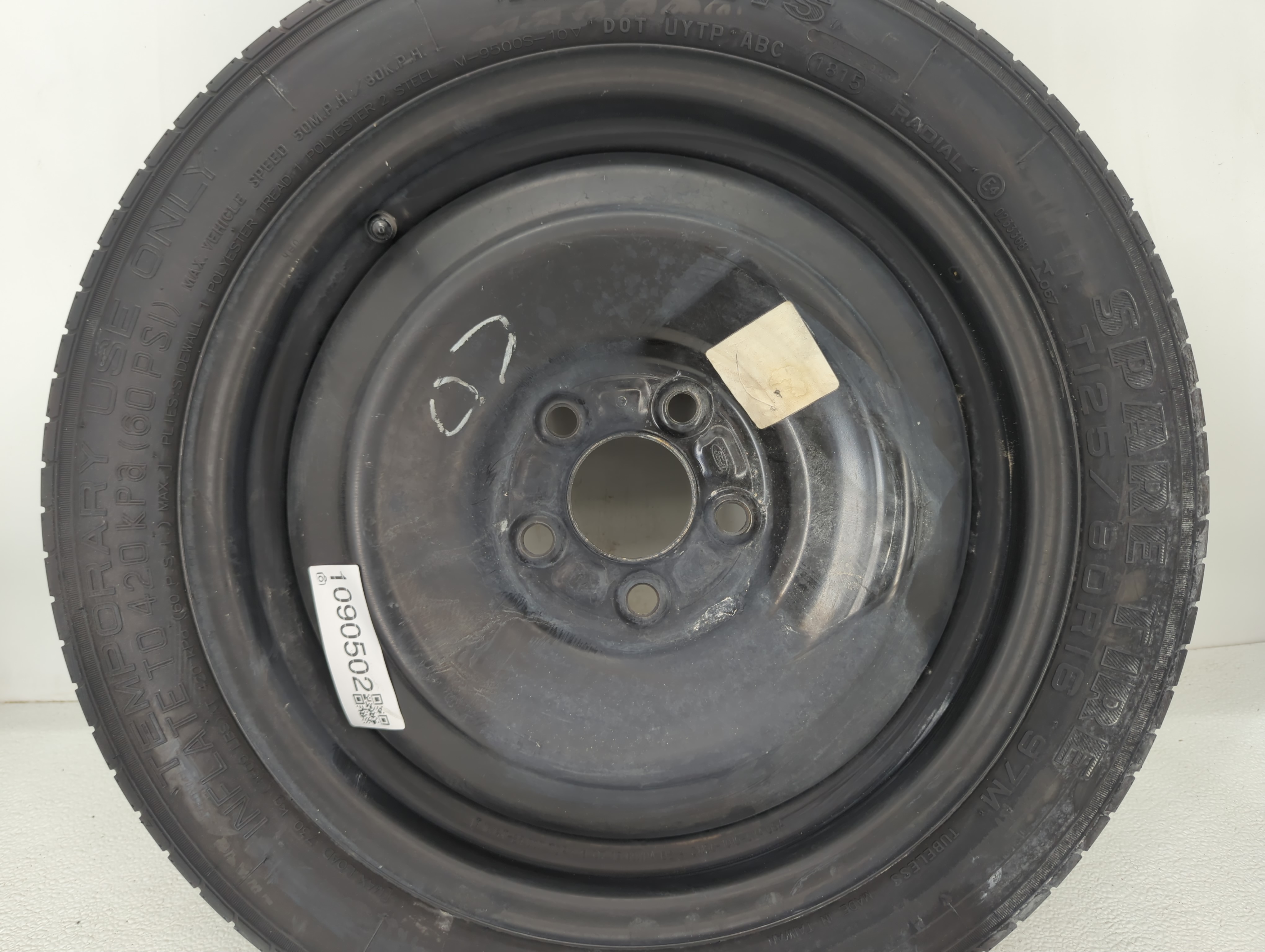 2012-2018 Ford Focus Spare Donut Tire Wheel Rim Oem 1090502 - Oemusedautoparts1.com
