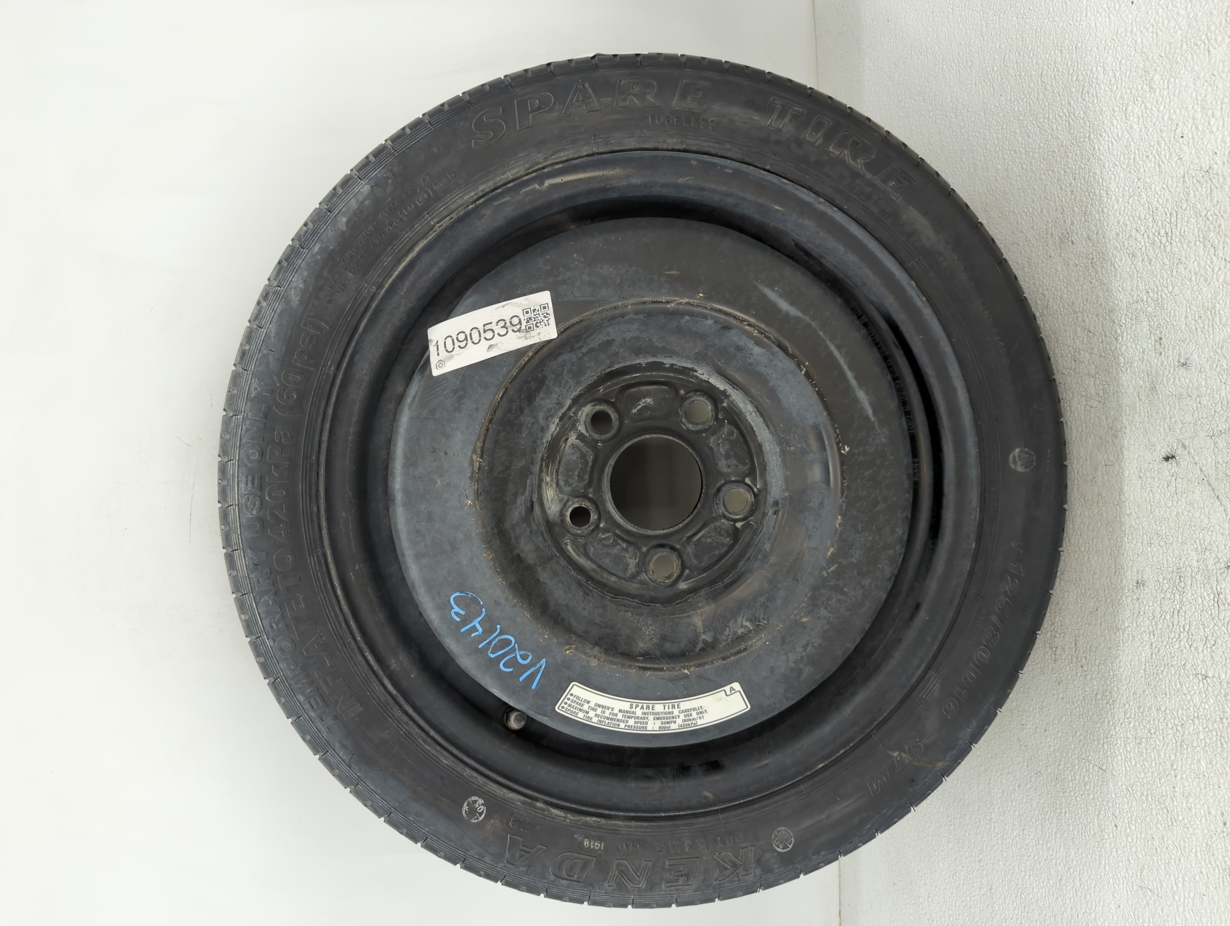 2016-2021 Honda Civic Spare Donut Tire Wheel Rim Oem 1090539 - Oemusedautoparts1.com