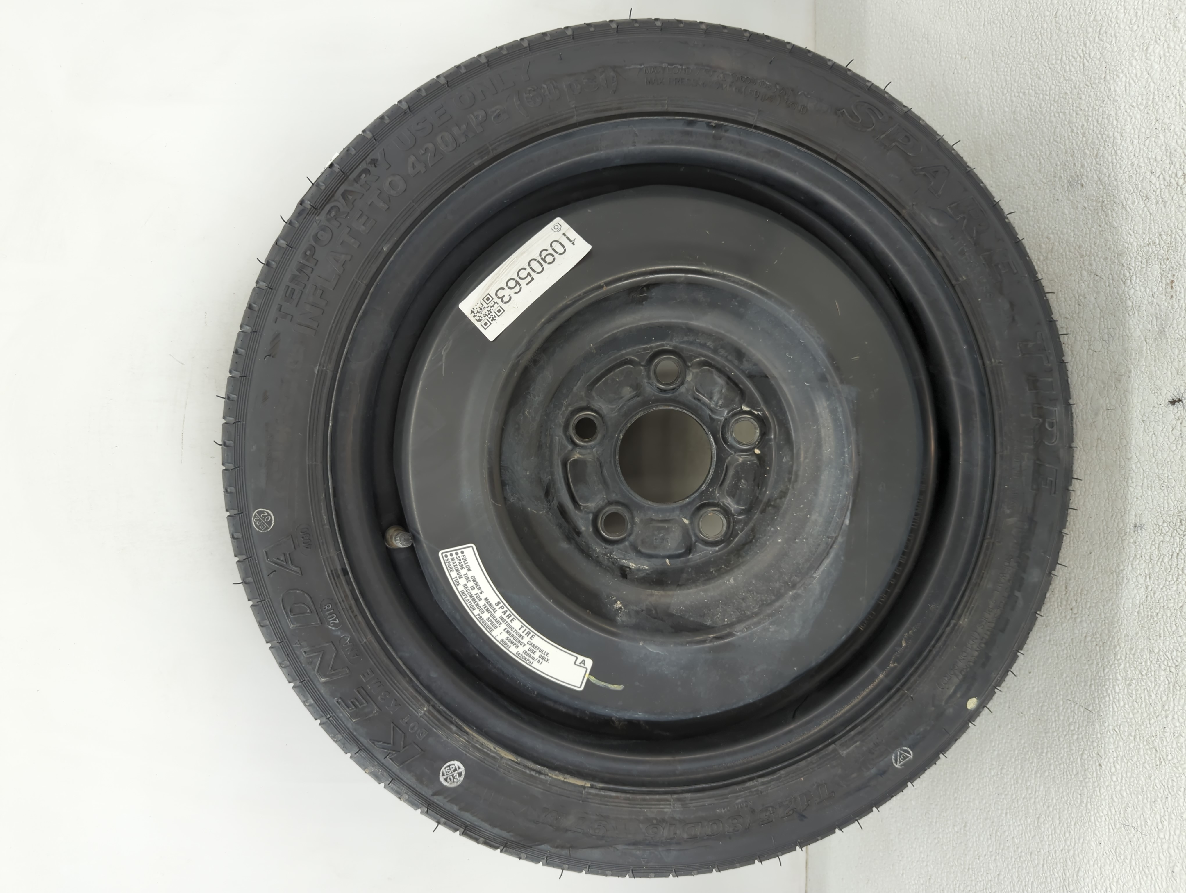 2016-2021 Honda Civic Spare Donut Tire Wheel Rim Oem 1090563 - Oemusedautoparts1.com