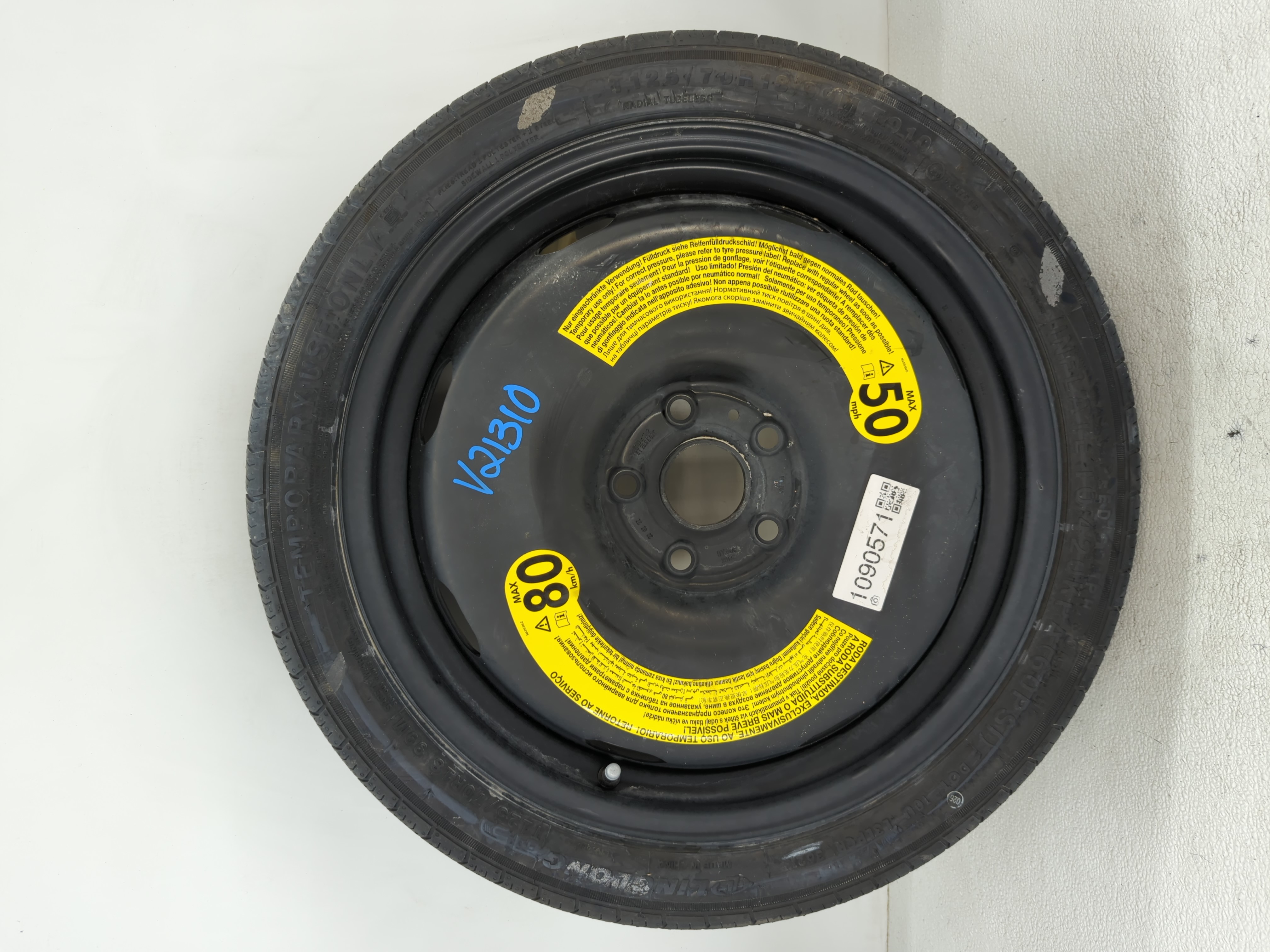 Picture of 2022-2022 Volkswagen Taos Spare Donut Tire Wheel Rim Oem 1090571
