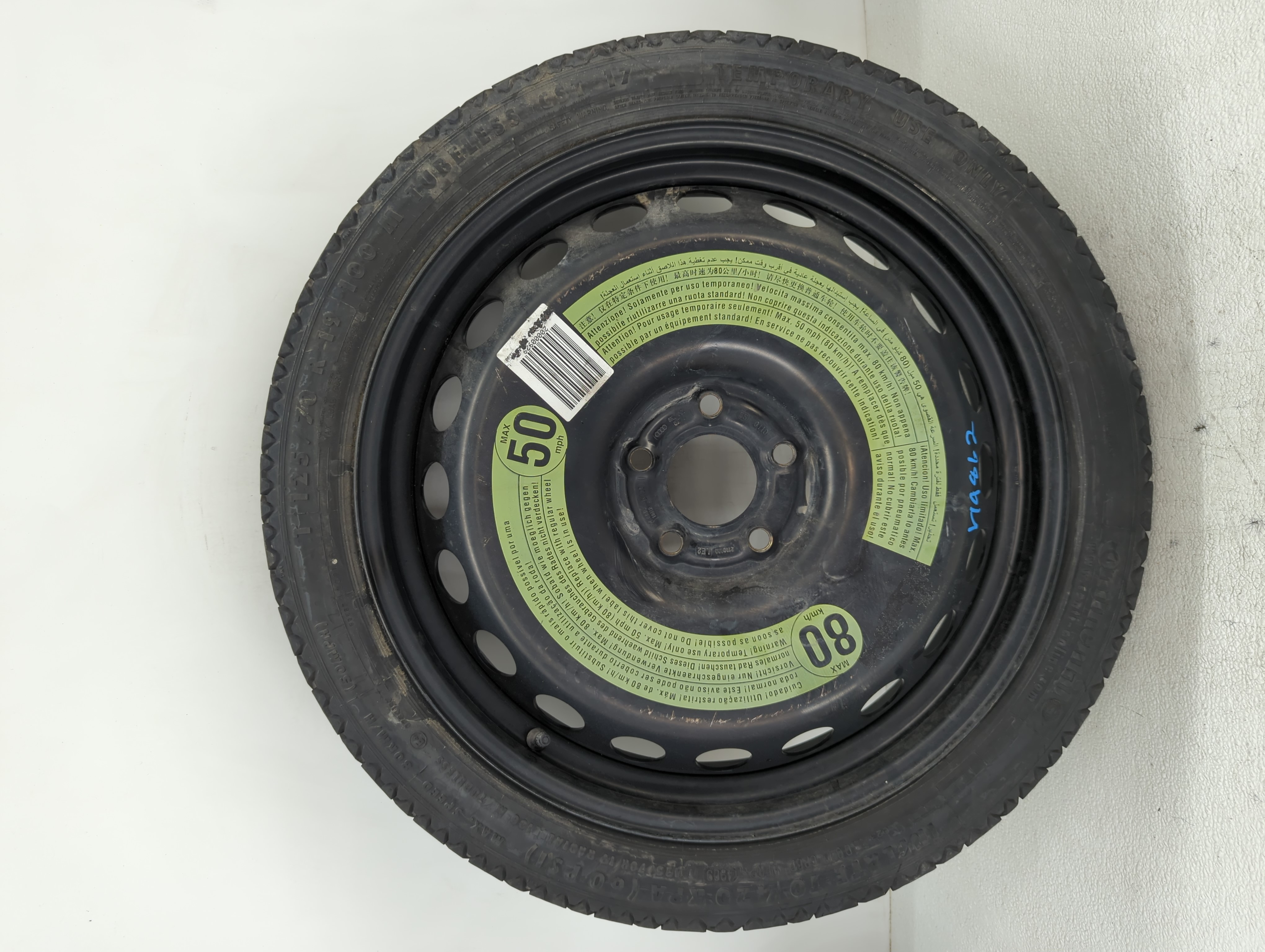 Picture of 2009-2016 Audi A4 Spare Donut Tire Wheel Rim Oem 1090592